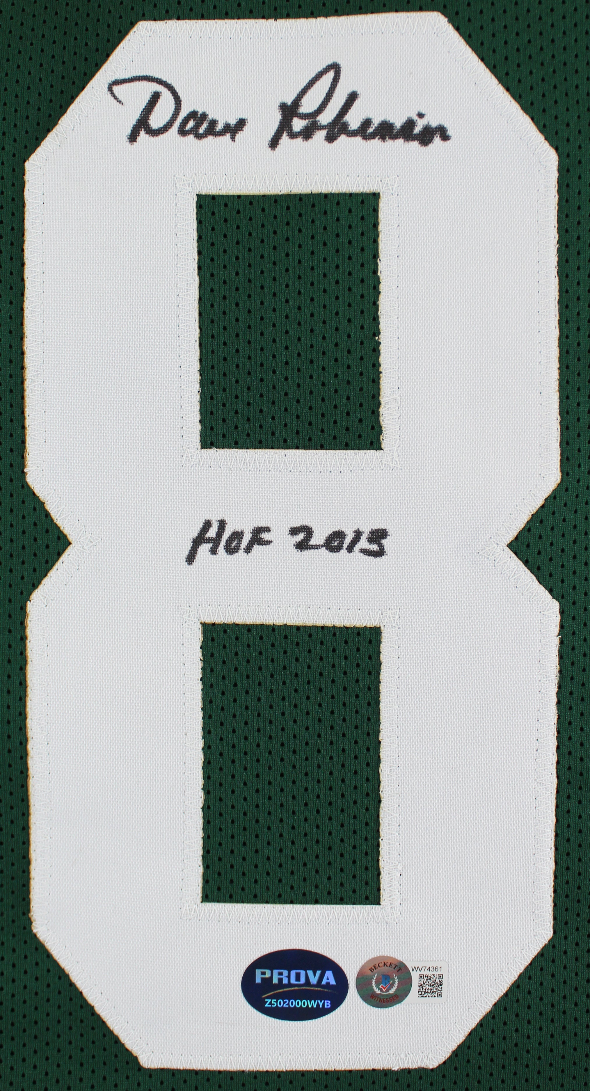 Packers Dave Robinson "HOF 13" Authentic Signed Green Jersey BAS Witnessed