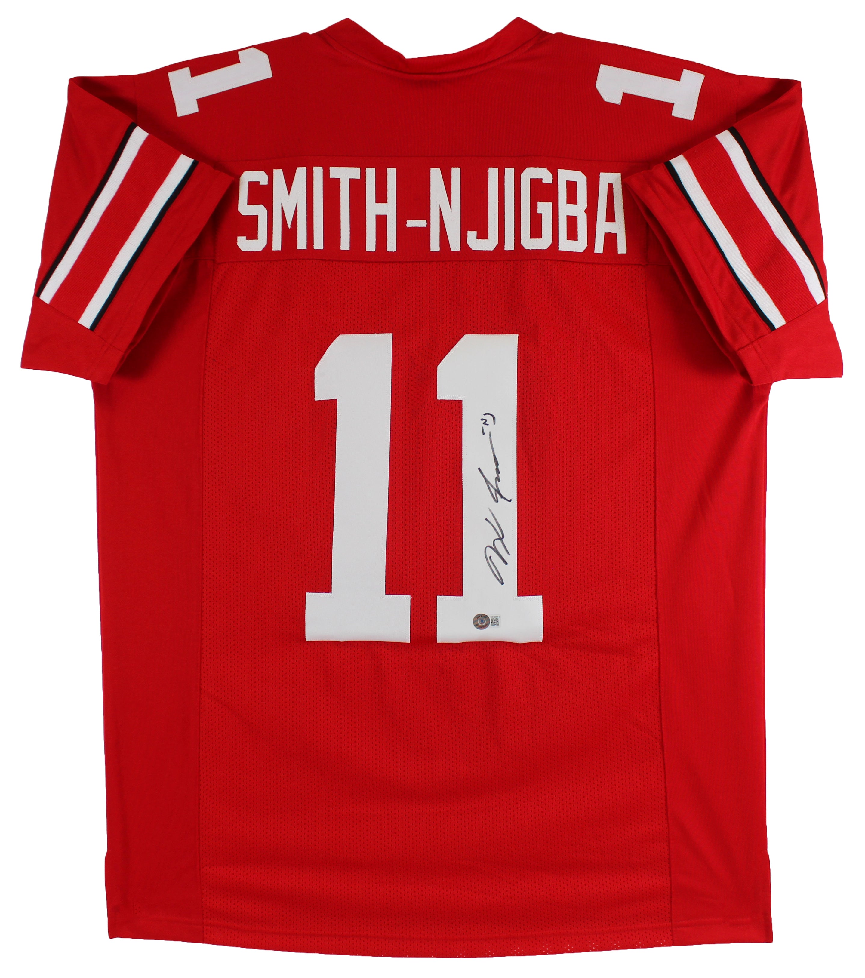 Ohio State Jaxon Smith-Njigba Authentic Signed Red Pro Style Jersey BAS Witness