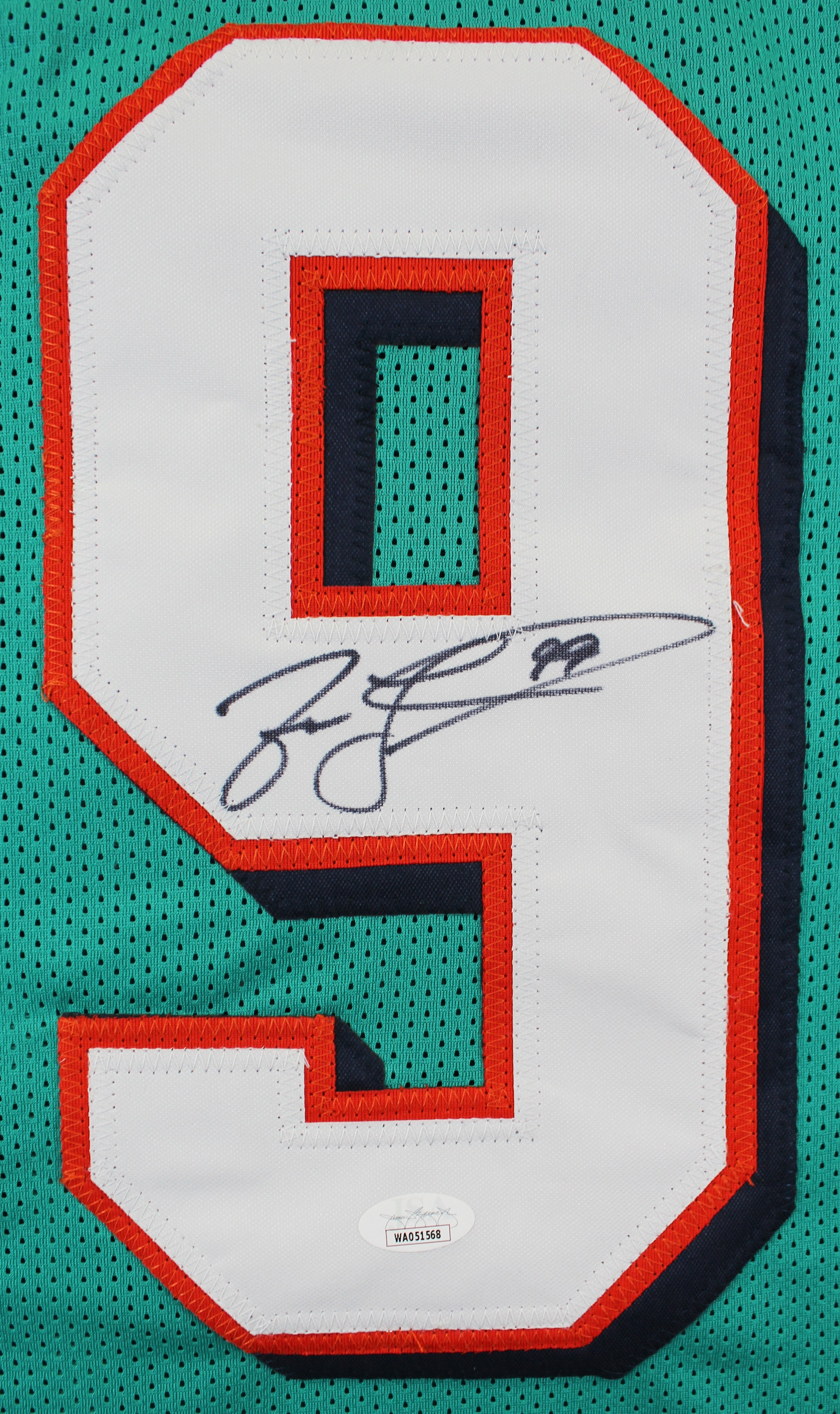 Jason Taylor Authentic Signed Teal Pro Style Jersey Autographed JSA Witness