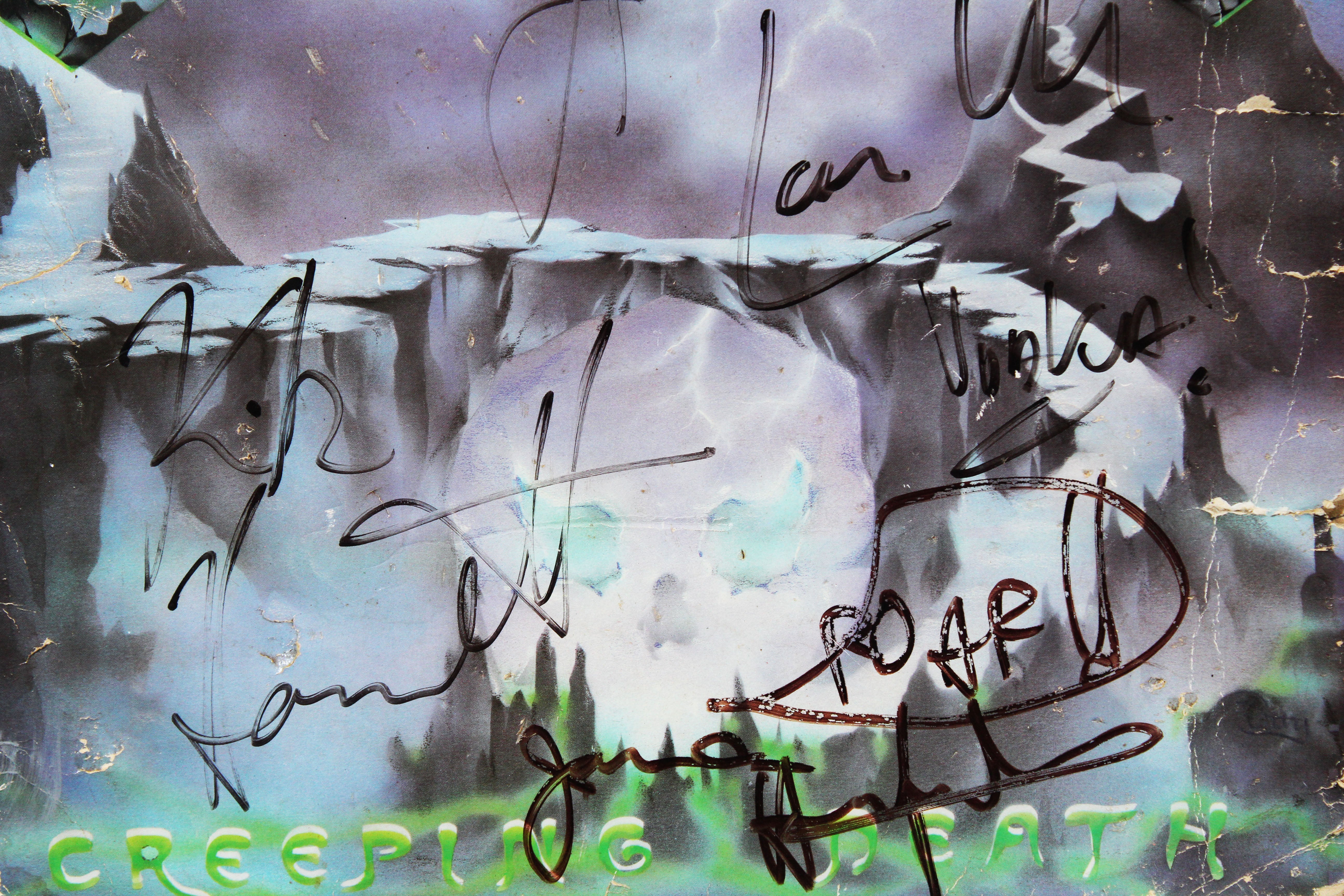 Metallica (4) Burton, Hetfield, Ulrich & Hammett Signed Album Cover BAS #AB91686