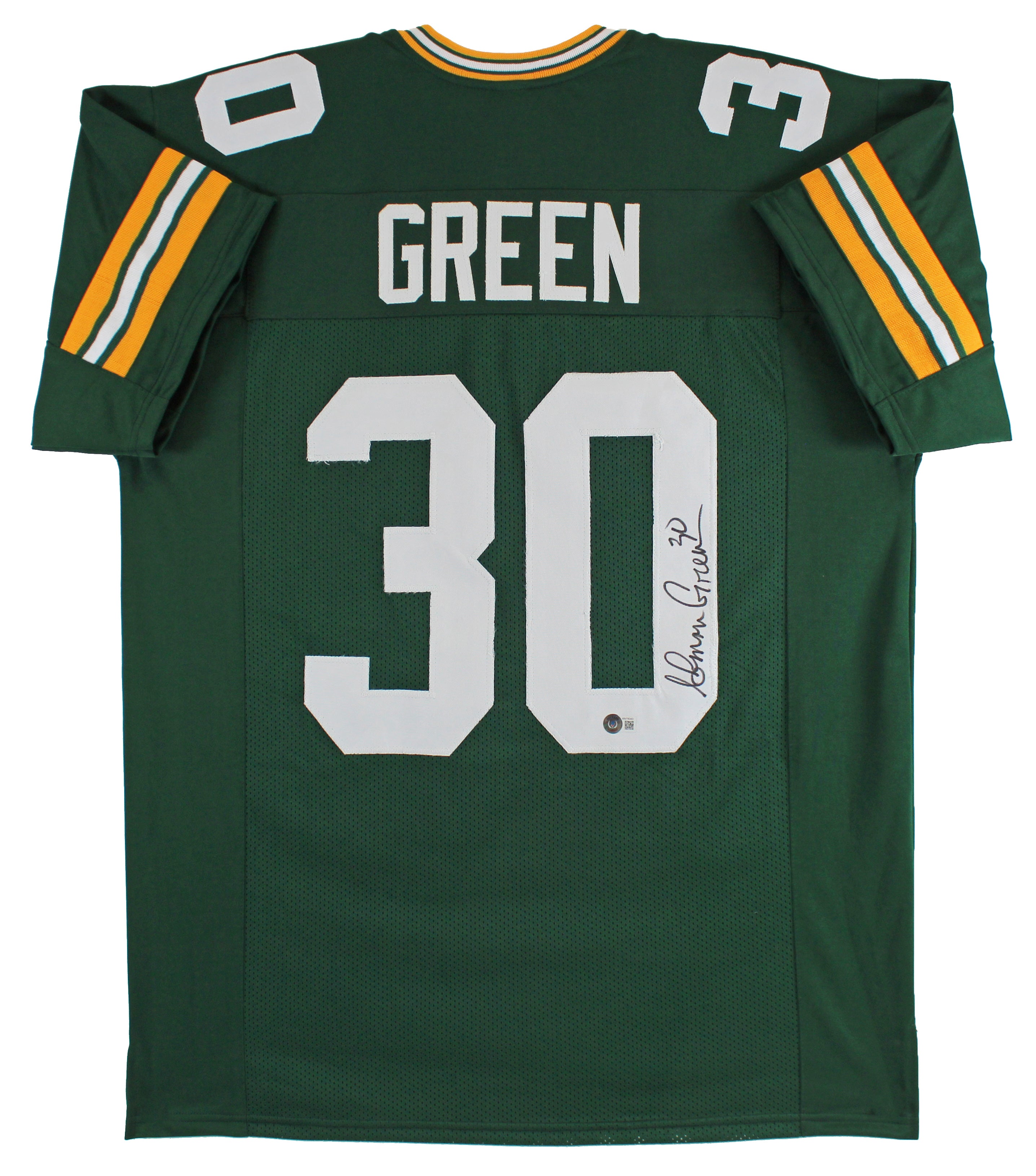 Ahman Green Authentic Signed Green Pro Style Jersey Autographed BAS Witnessed