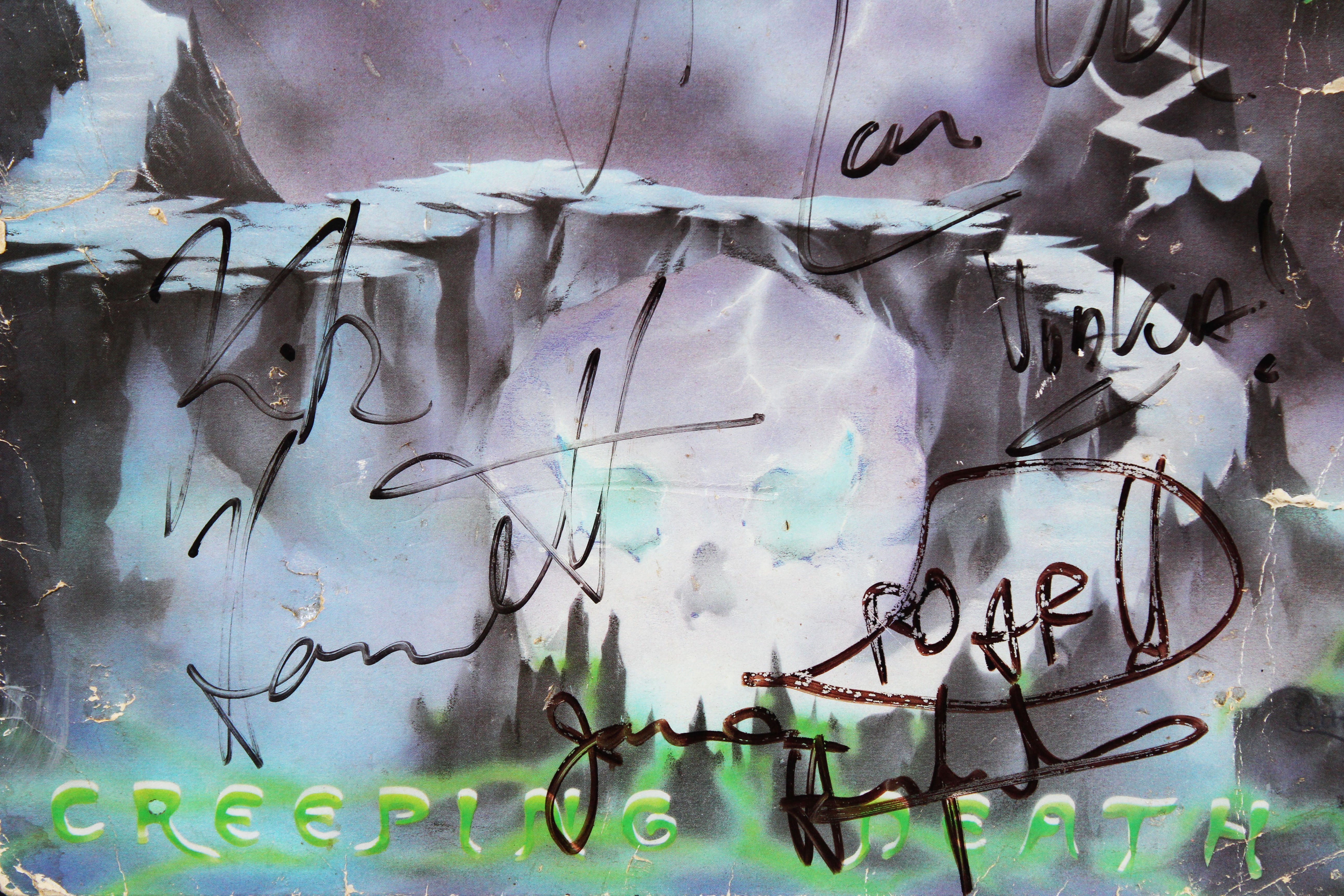 Metallica (4) Burton, Hetfield, Ulrich & Hammett Signed Album Cover BAS #AB91686