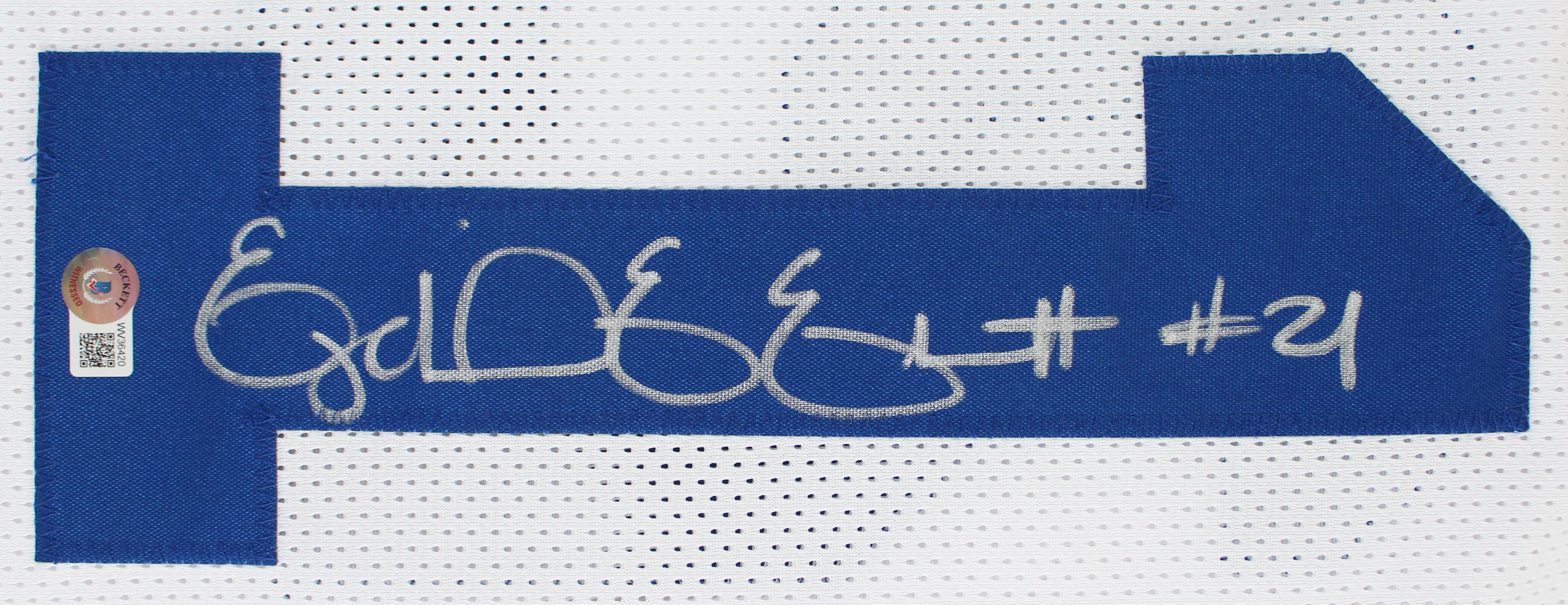 Ezekiel Elliott Authentic Signed White Pro Style Jersey BAS Witnessed