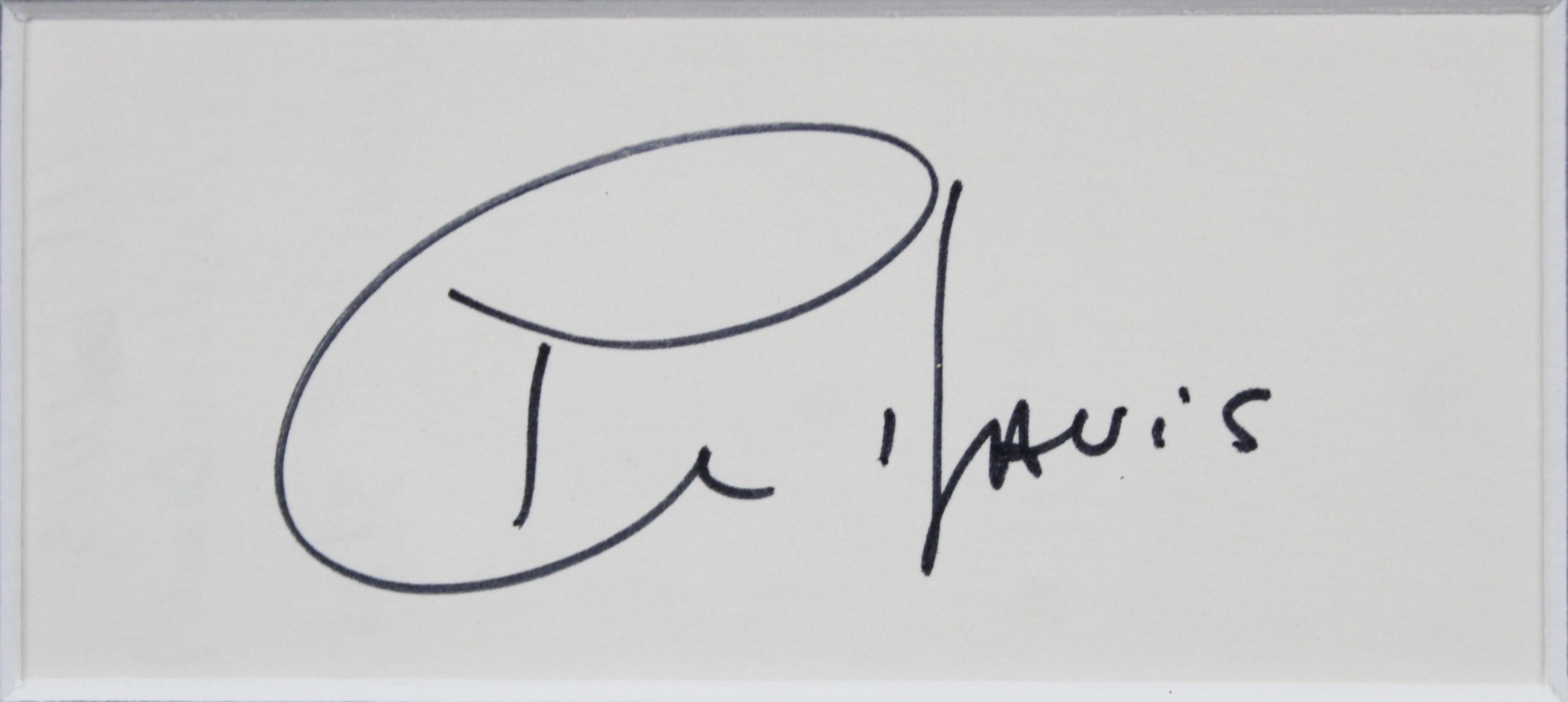 Raiders Al Davis Authentic Signed 3x5 Index Card Framed Display BAS #AD04934