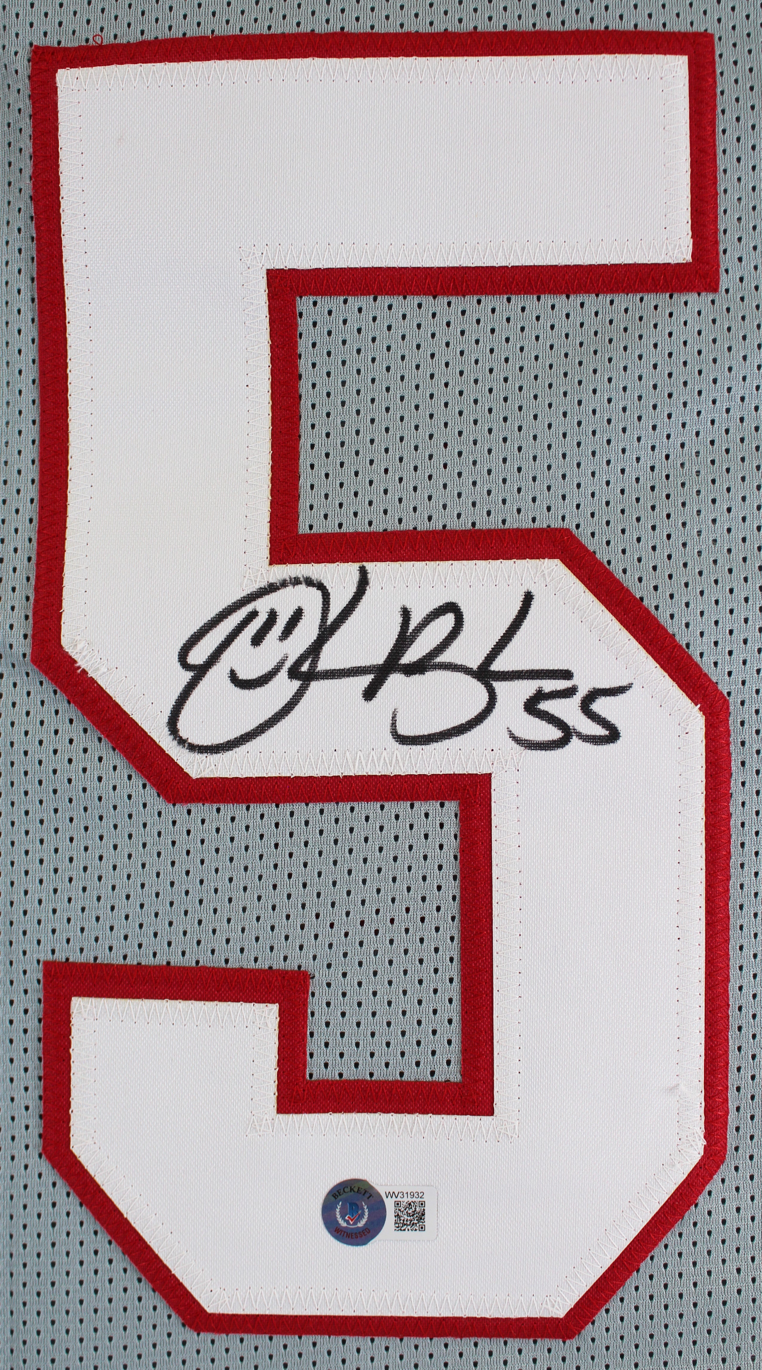 Derrick Brooks Authentic Signed Grey Pro Style Jersey Autographed BAS Witnessed