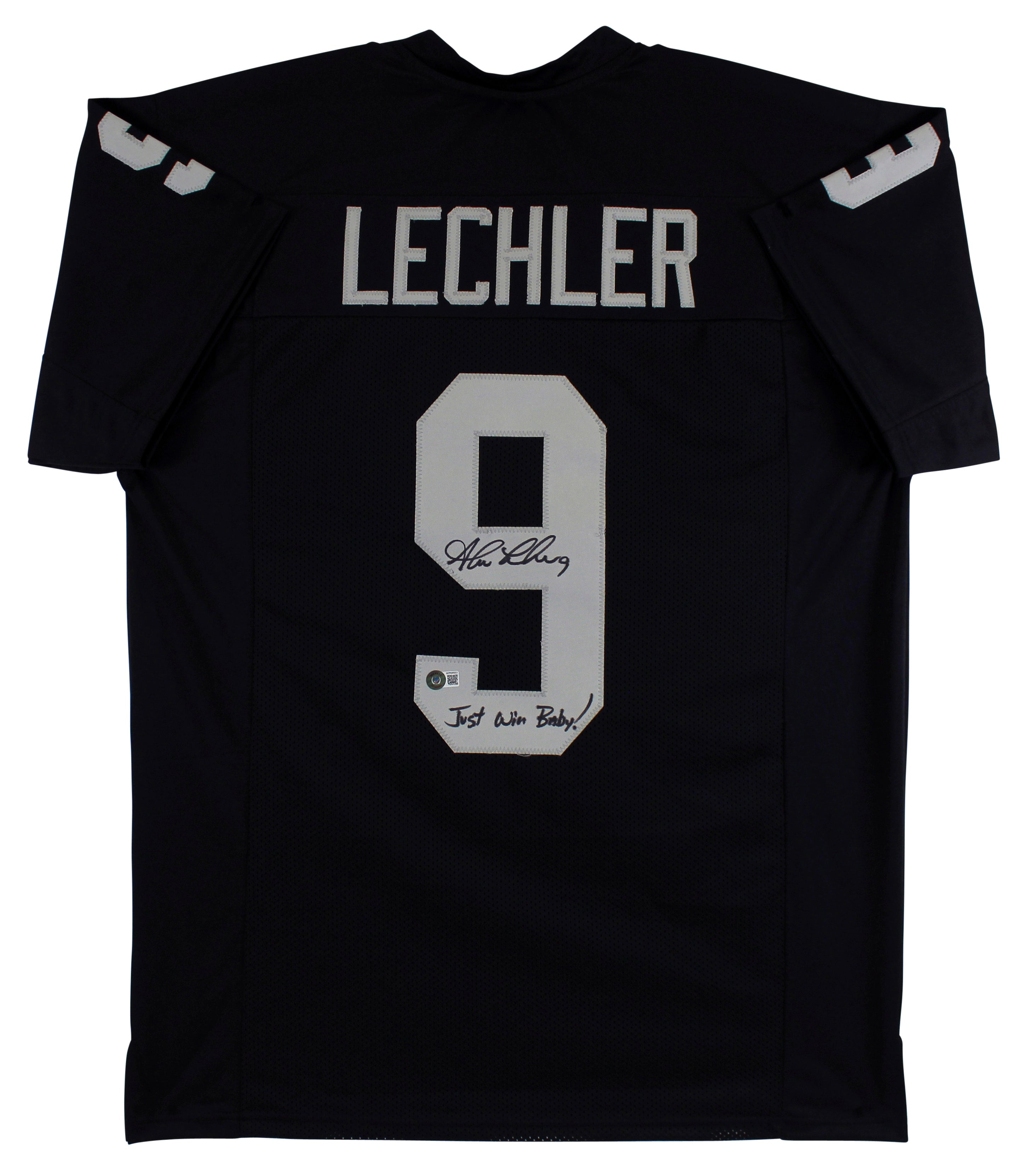 Shane Lechler Just Win Baby Authentic Signed Black Pro Style Jersey BAS Witness