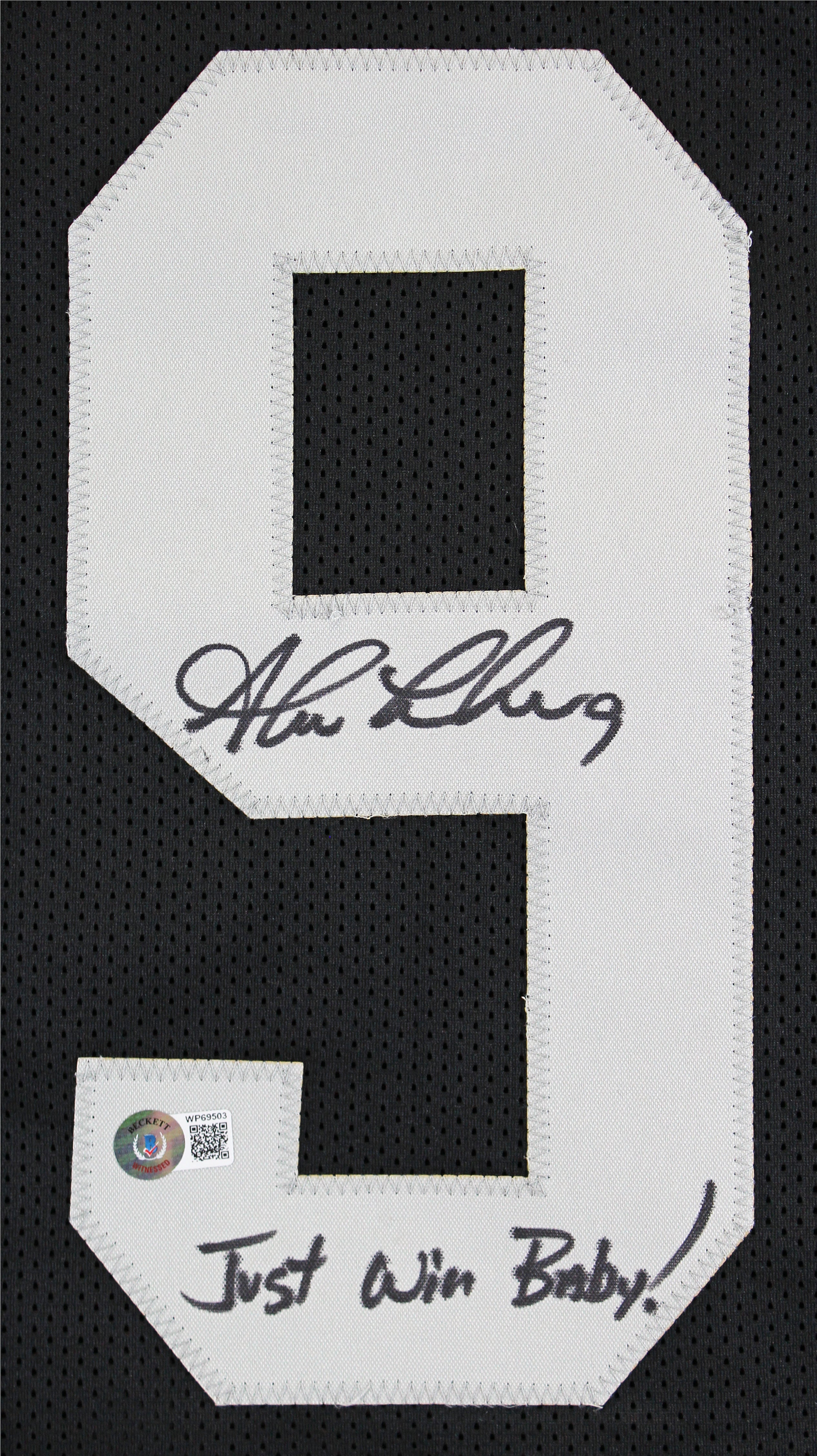 Shane Lechler Just Win Baby Authentic Signed Black Pro Style Jersey BAS Witness