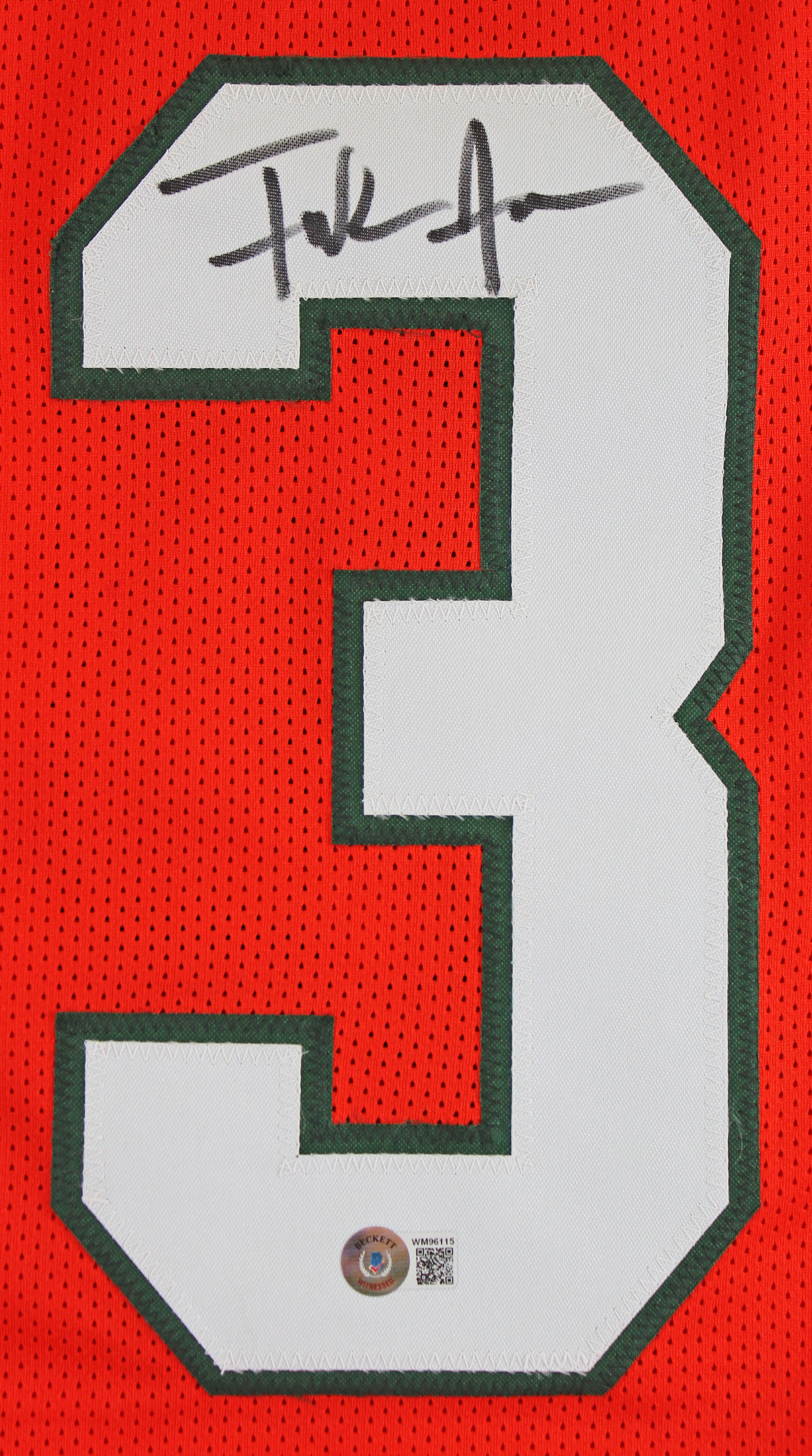 Miami Frank Gore Authentic Signed Framed Jersey Autographed BAS Witnessed