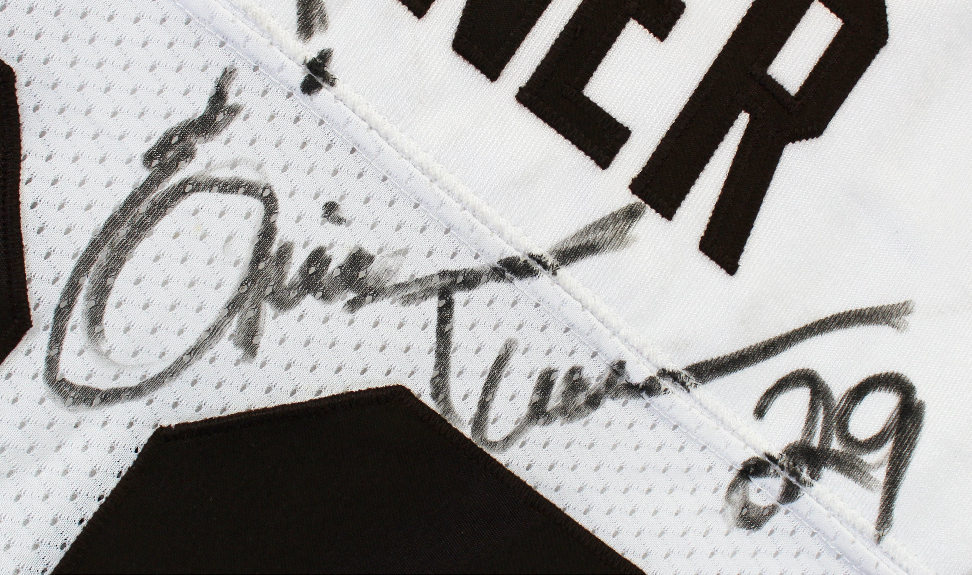 Browns Eric Turner Signed Game Worn White Russell Athletic Jersey BAS #AA03169