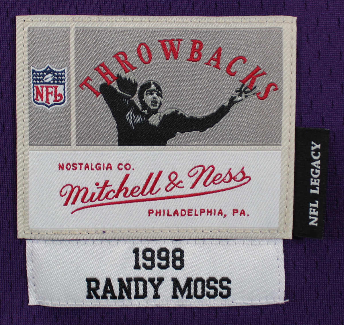 Vikings Randy Moss "Straight Cash Homie" Signed Purple M&N Jersey BAS Witnessed