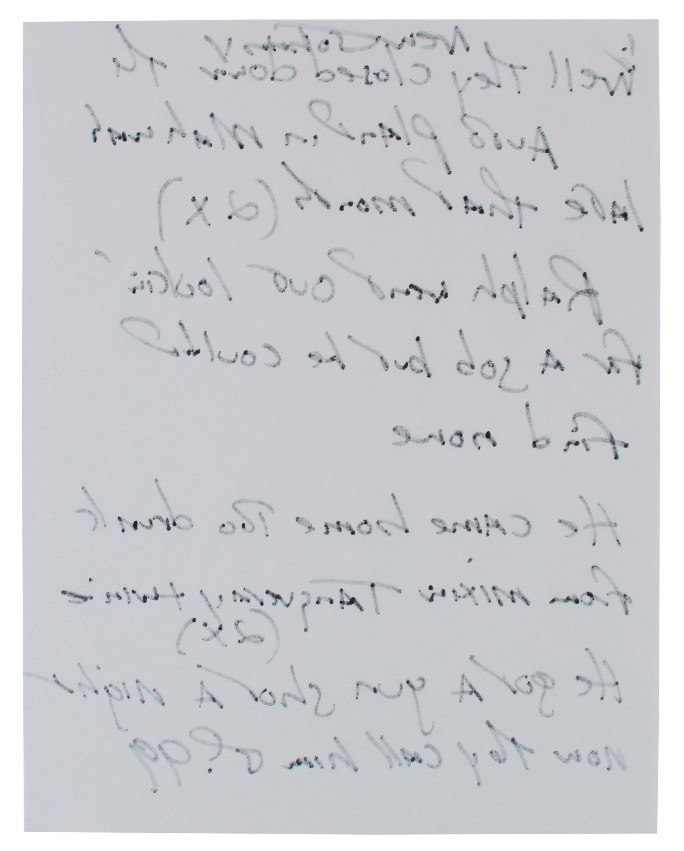 Bruce Springsteen 8.5x11 3 Page Handwritten Johnny 99 Lyrics BAS #AD64116