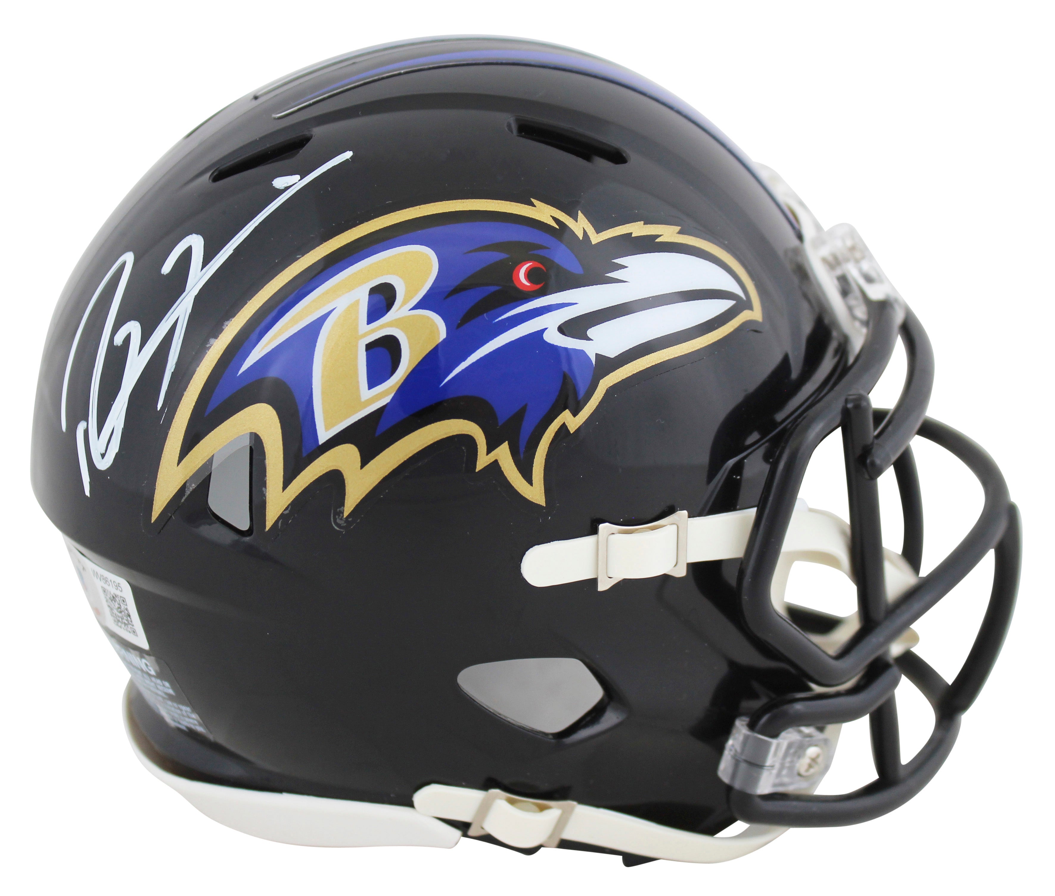 Ravens Ray Lewis Authentic Signed Speed Mini Helmet w/ White Sig BAS Witnessed