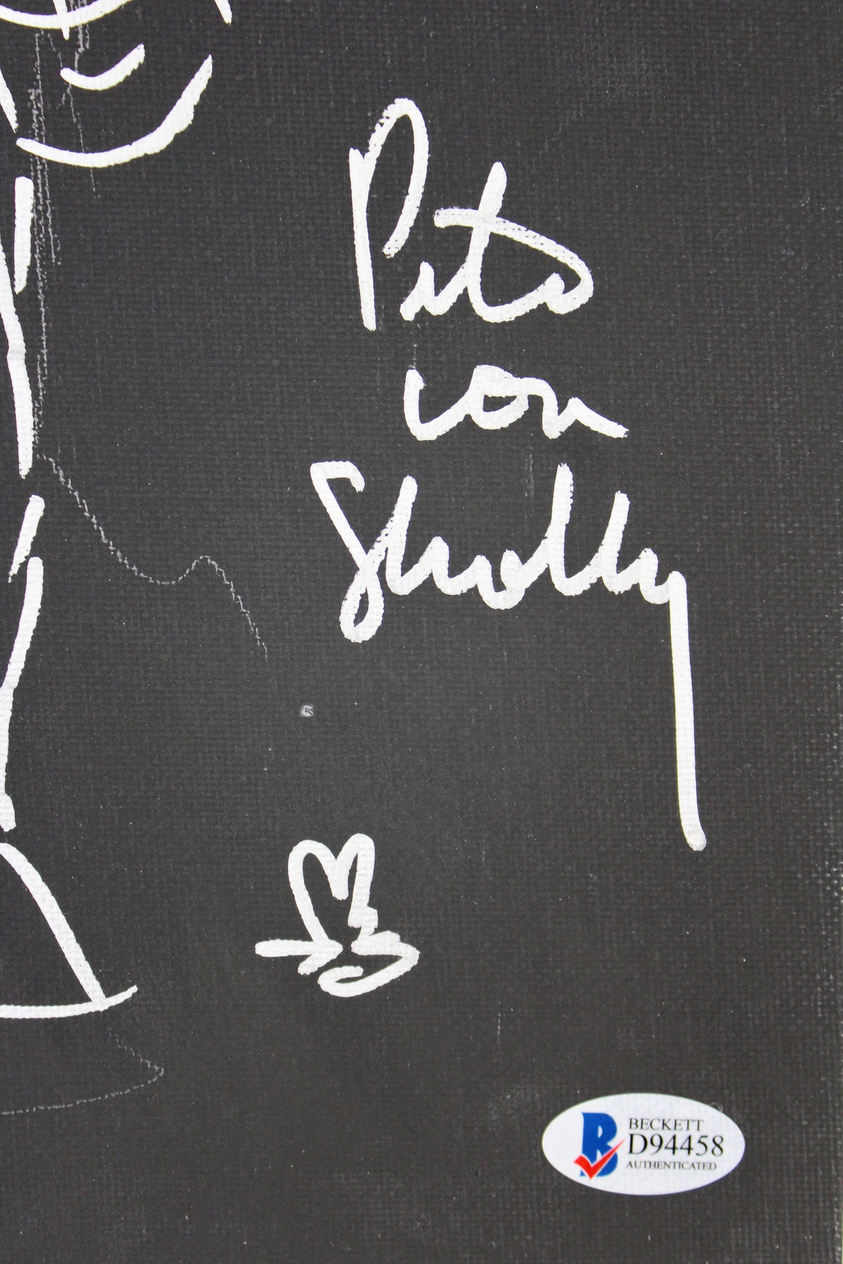 Pete Von Sholly Signed 11x14 Original Art Chucky Sketch Canvas BAS #D94458