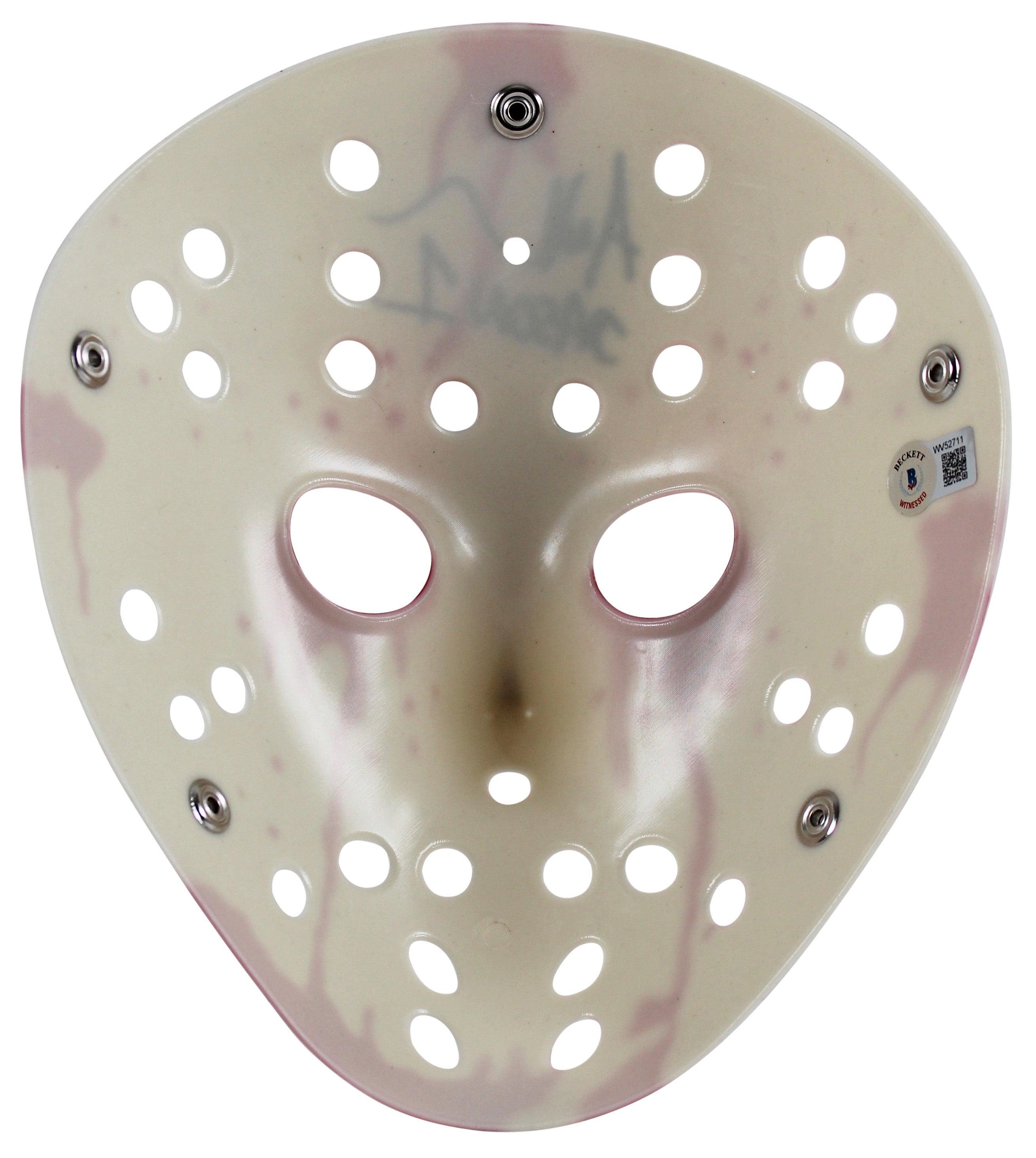 Ari Lehman Friday The 13th 3x Insc Authentic Signed Whtie Mask BAS Wit #WV52938