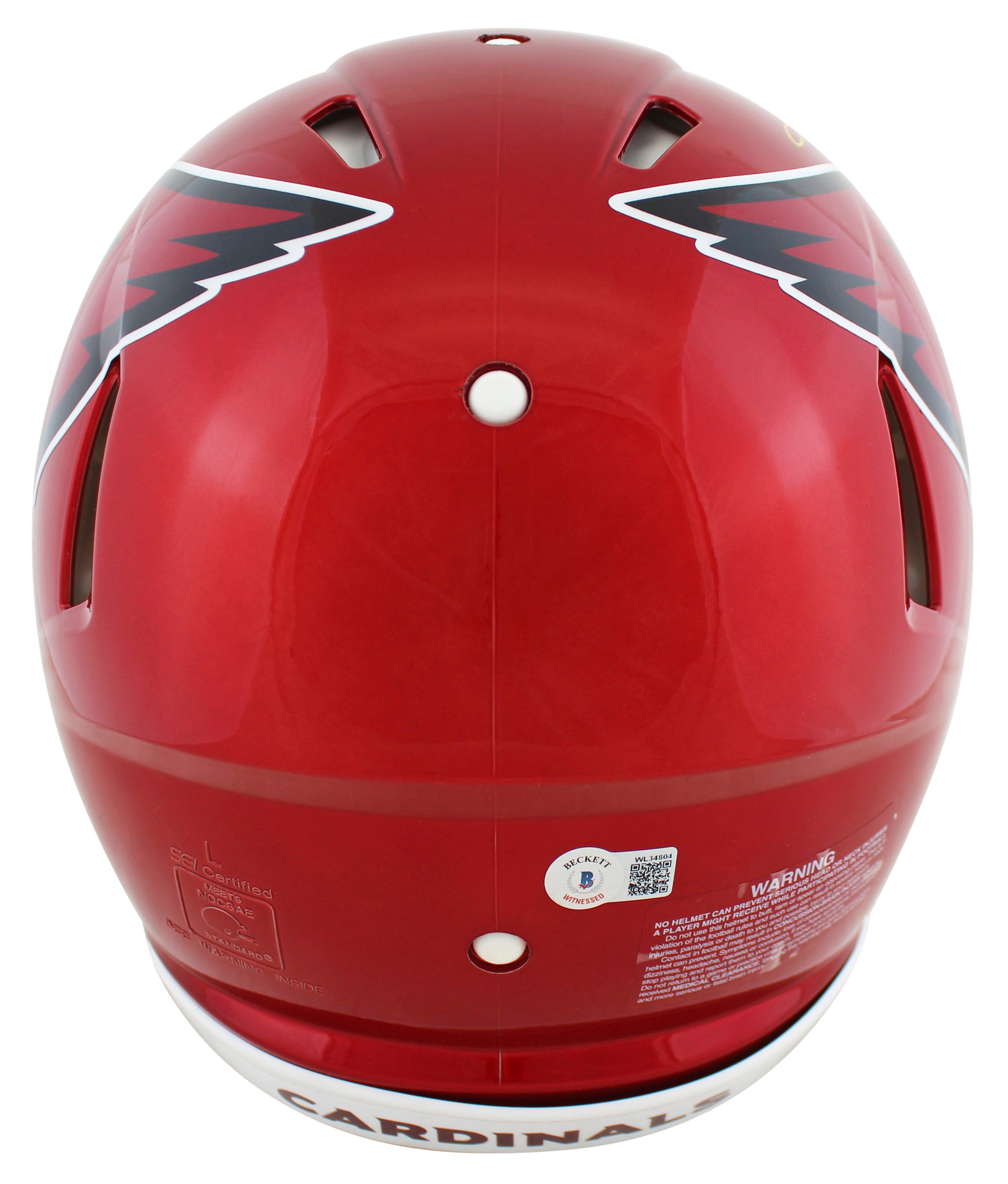 Cardinals Kurt Warner "HOF 17" Signed Flash Full Size Speed Proline Helmet BAS W