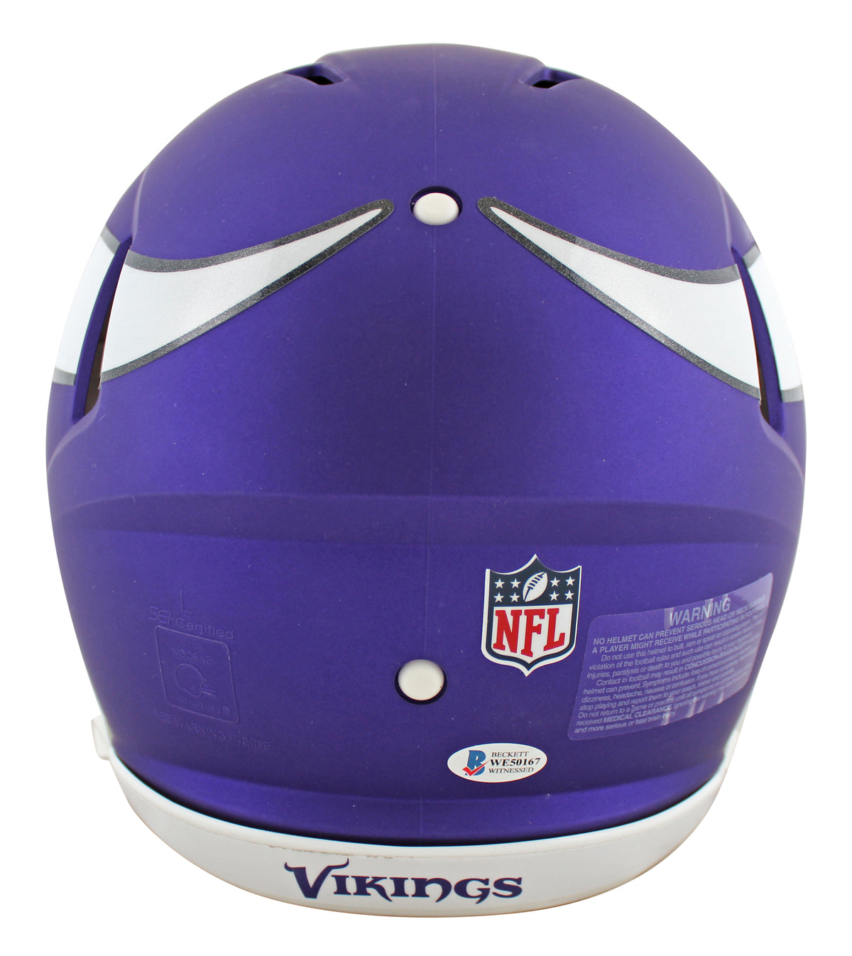 Vikings Justin Jefferson DTN Signed Full Size Speed Proline Helmet BAS Witnessed