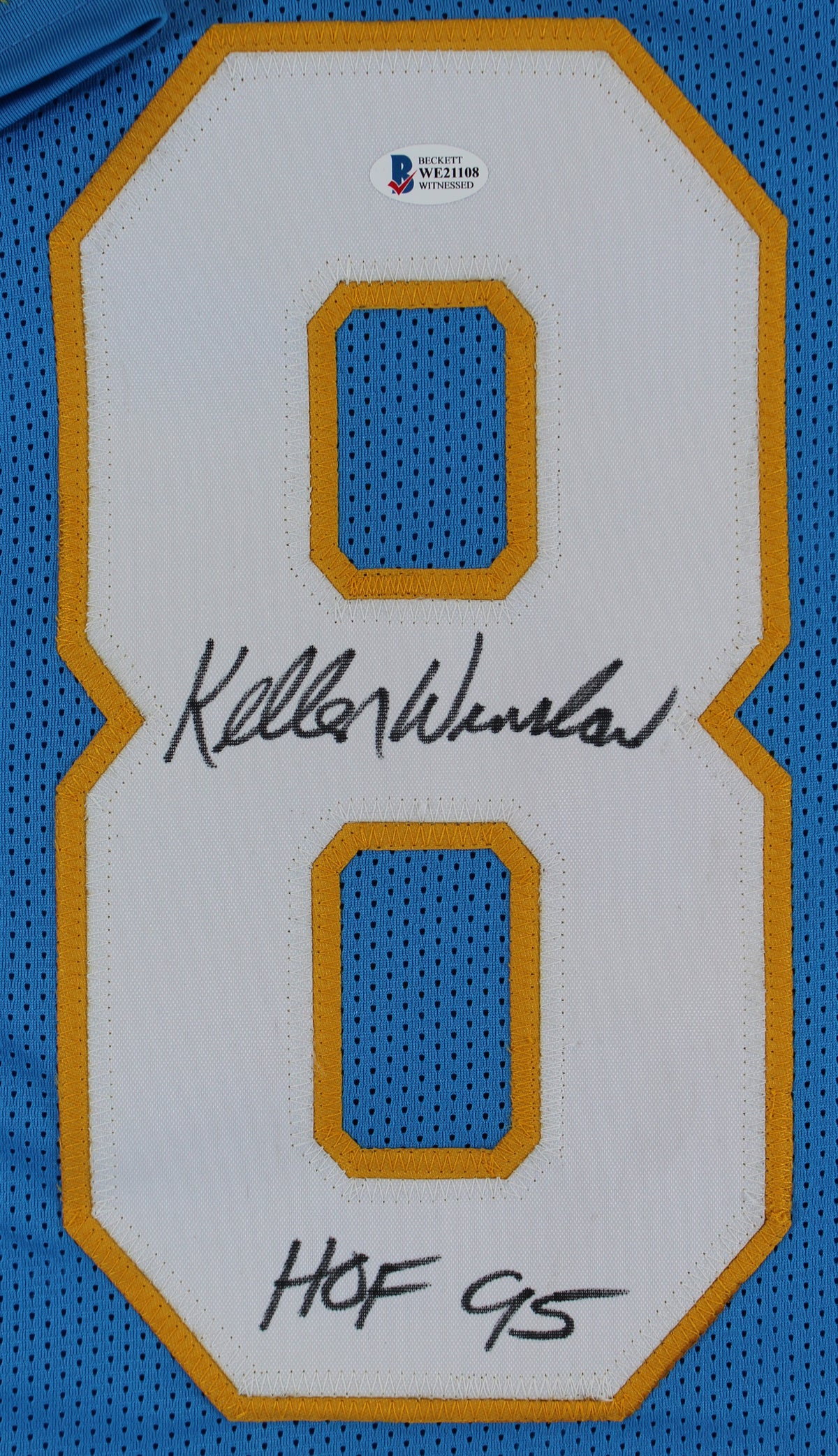 Kellen Winslow HOF 95 Authentic Signed Powder Blue Pro Style Jersey BAS Witness