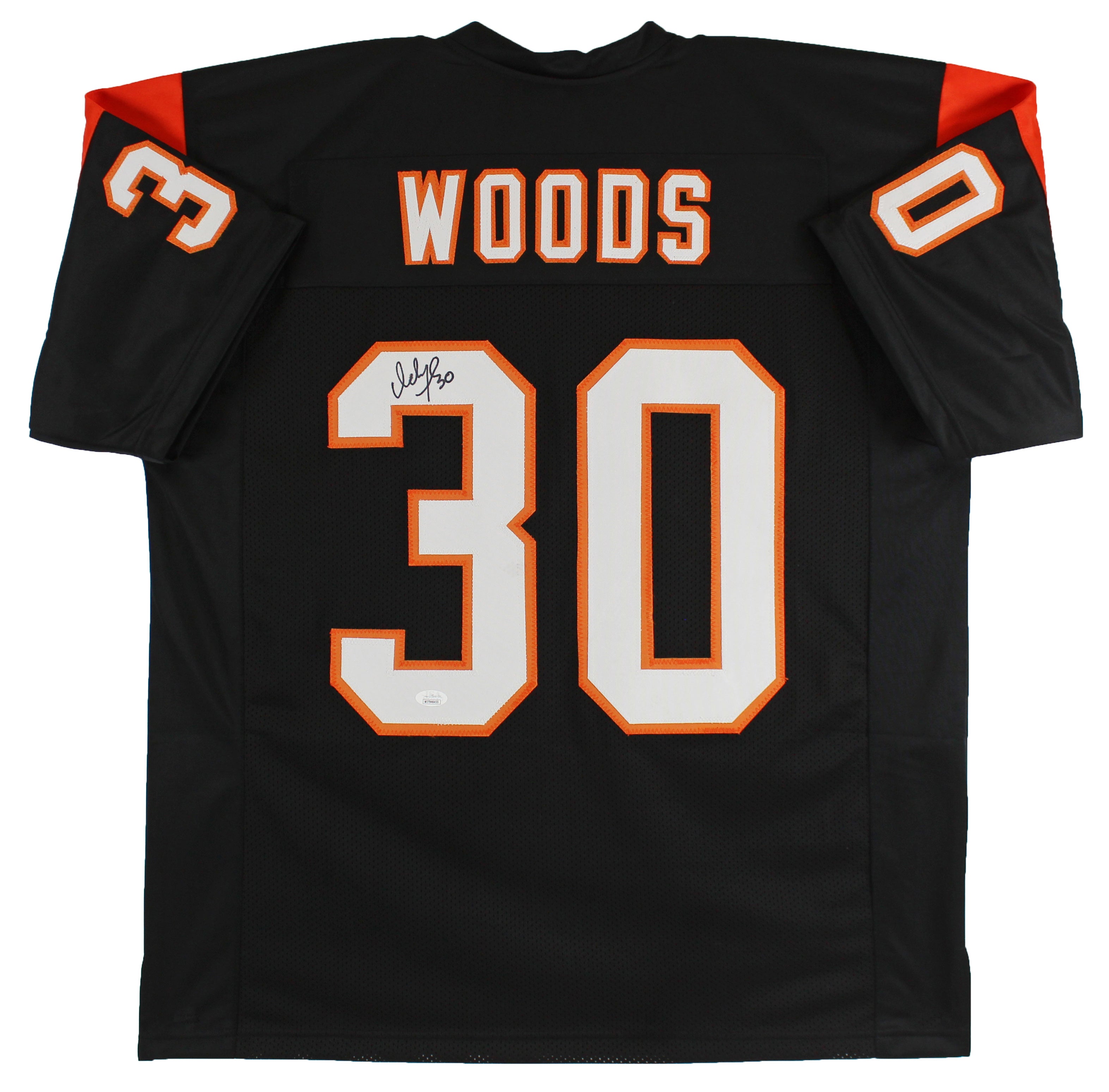 Ickey Woods Authentic Signed Black Pro Style Jersey Autographed JSA Witness