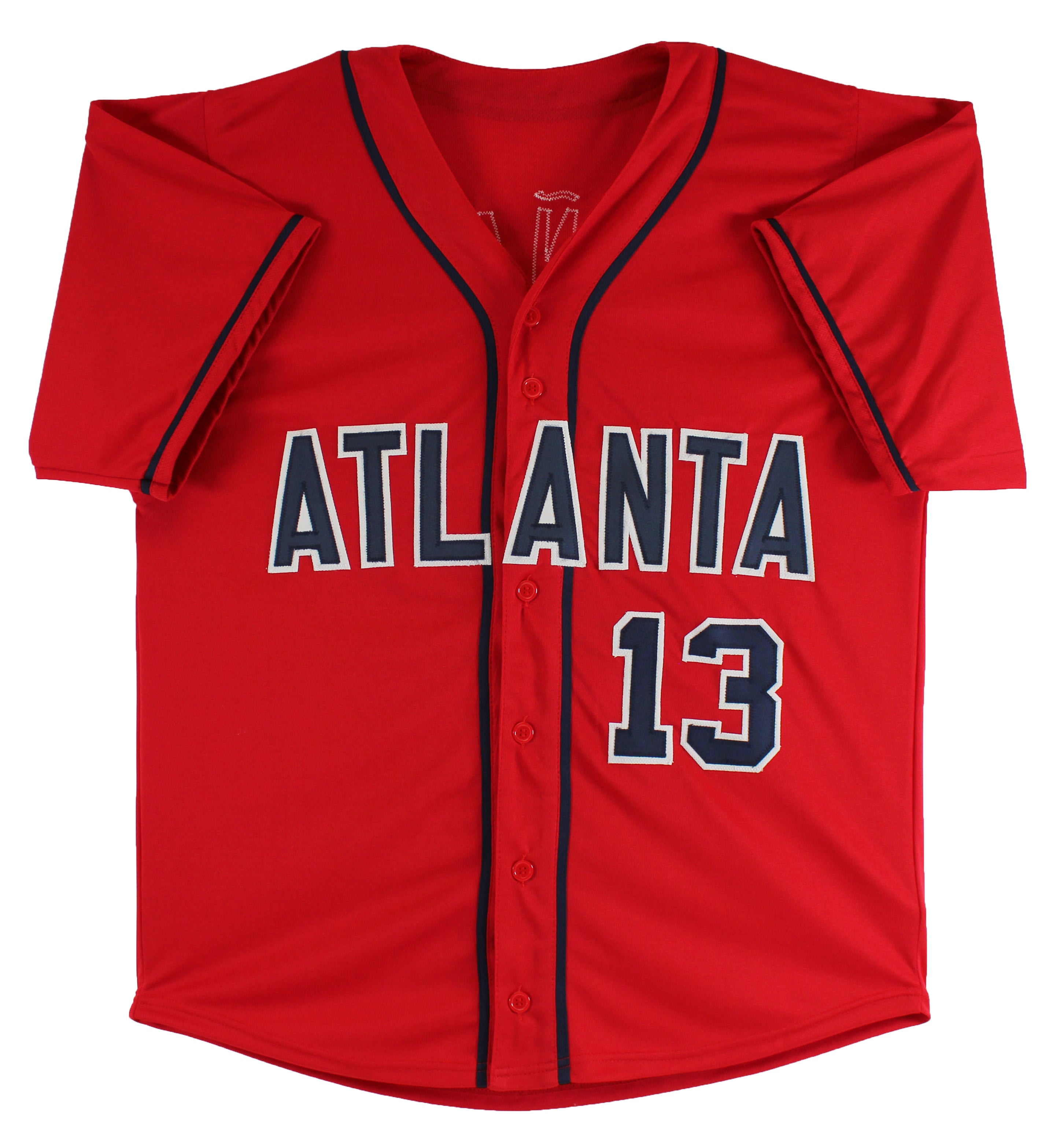 Ronald Acuna Jr. Authentic Signed Red Pro Style Jersey Autographed JSA Witness