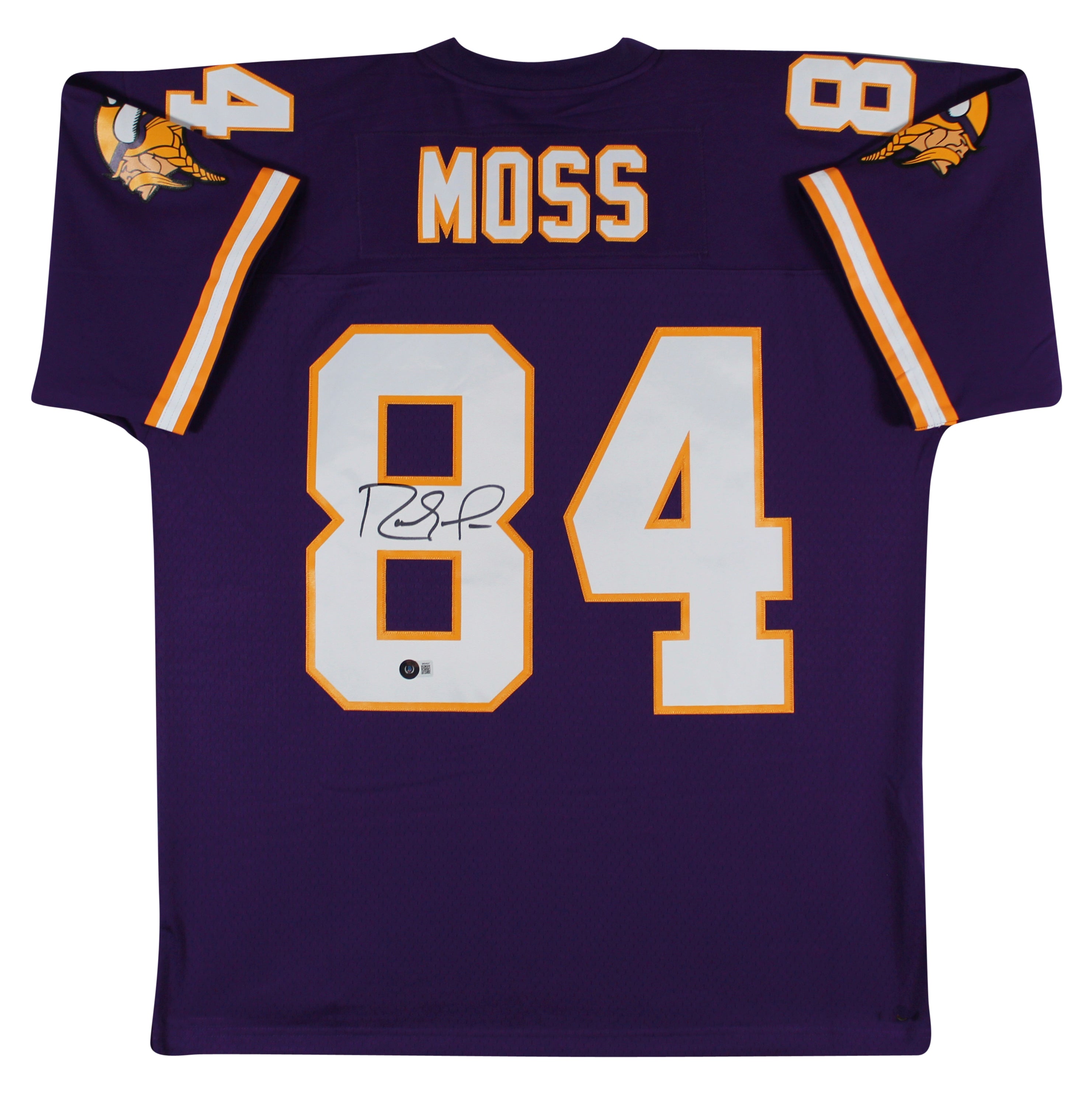 Vikings Randy Moss Authentic Signed Purple Mitchell & Ness Jersey BAS Witnessed