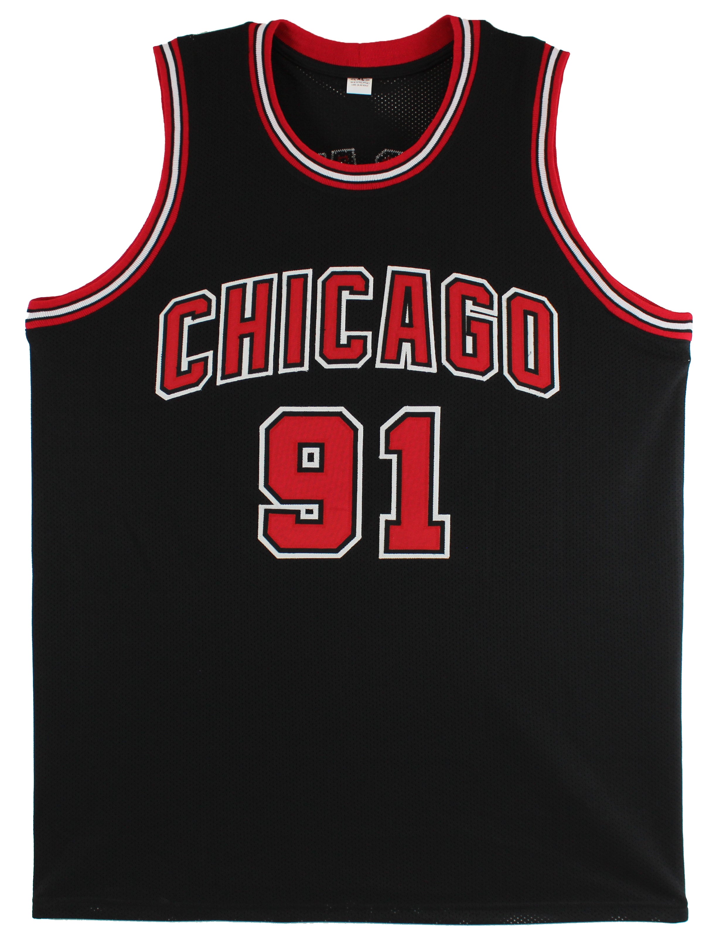 Dennis Rodman Authentic Signed Black Pro Style Jersey Autographed BAS