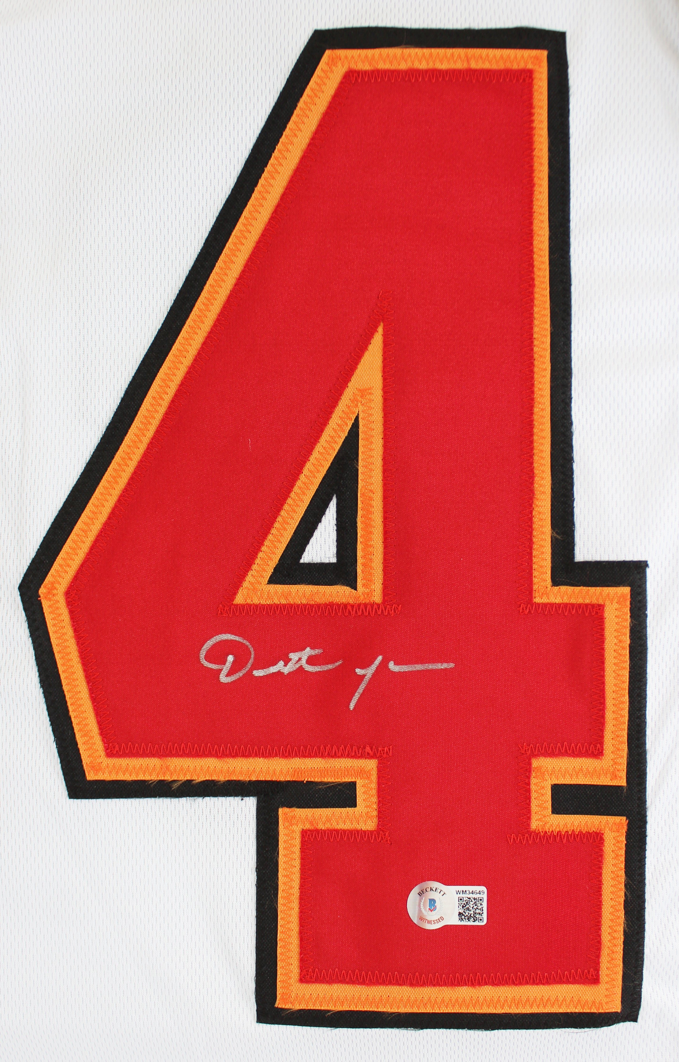 Dexter Jackson Authentic Signed White Pro Style Jersey Autographed BAS Witnessed