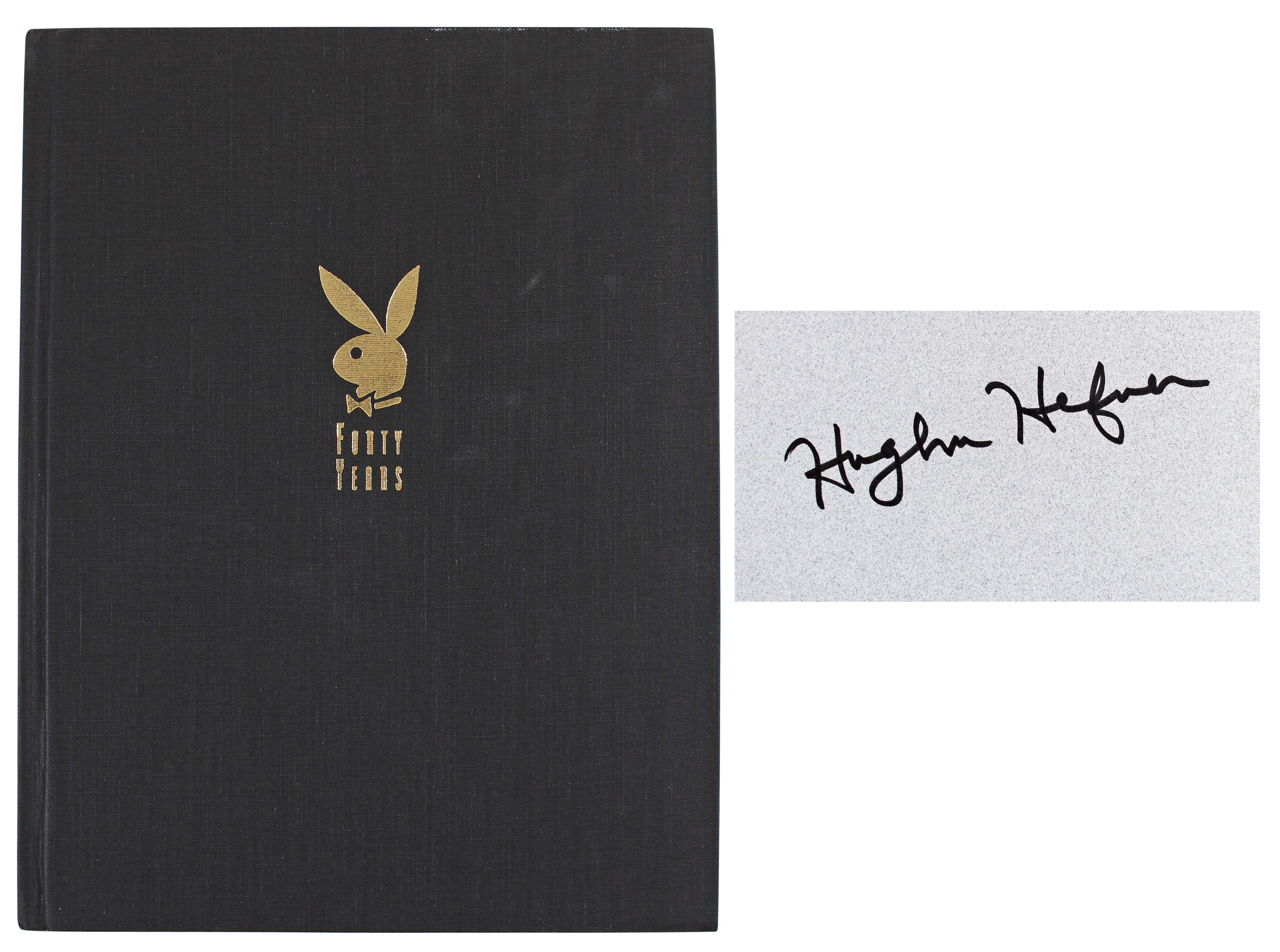 Hugh Hefner Playboy Signed Forty Years Hardcover Book Autographed BAS #A10875