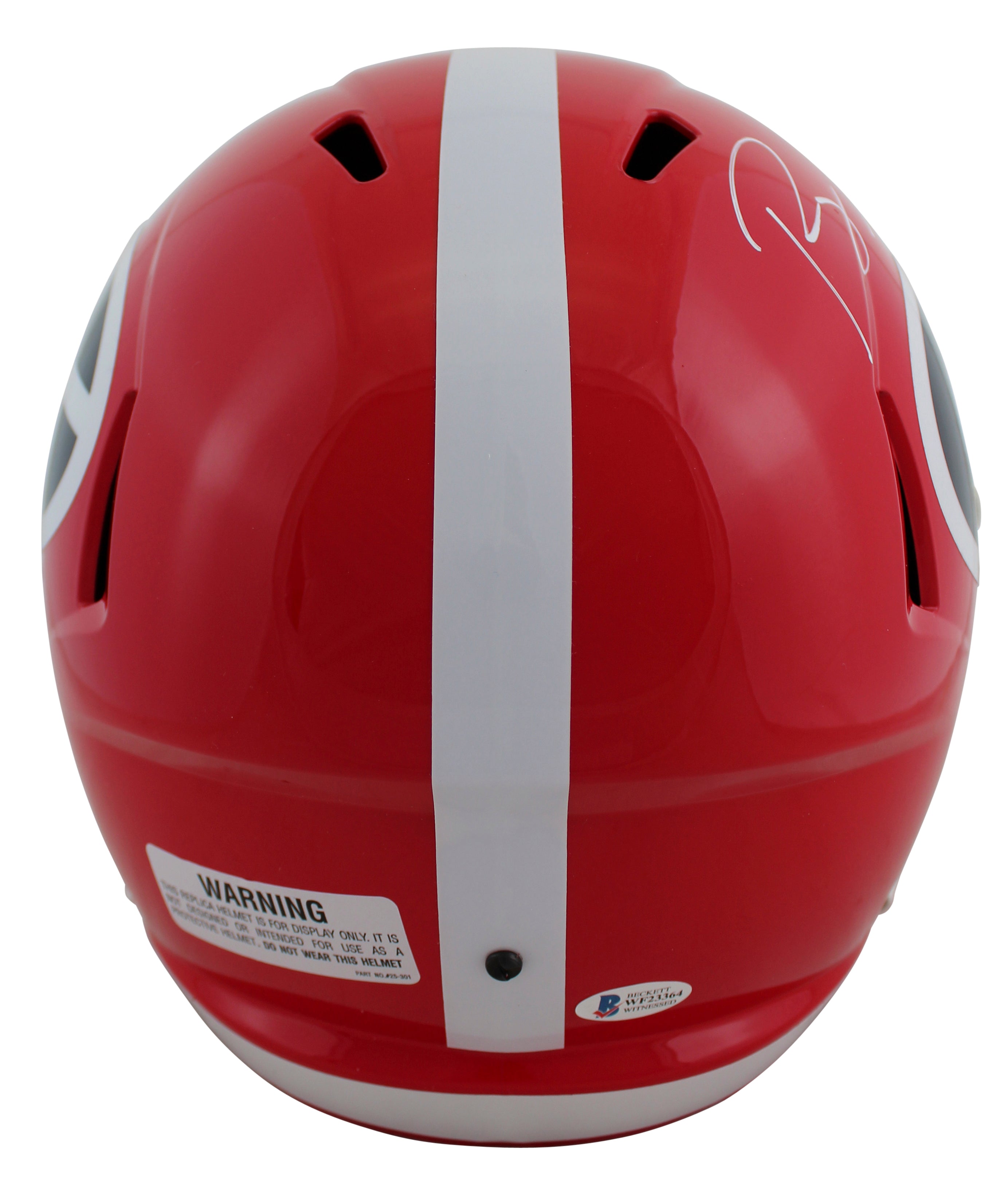 Georgia Roquan Smith Authentic Signed Red Full Size Speed Rep Helmet BAS Witness