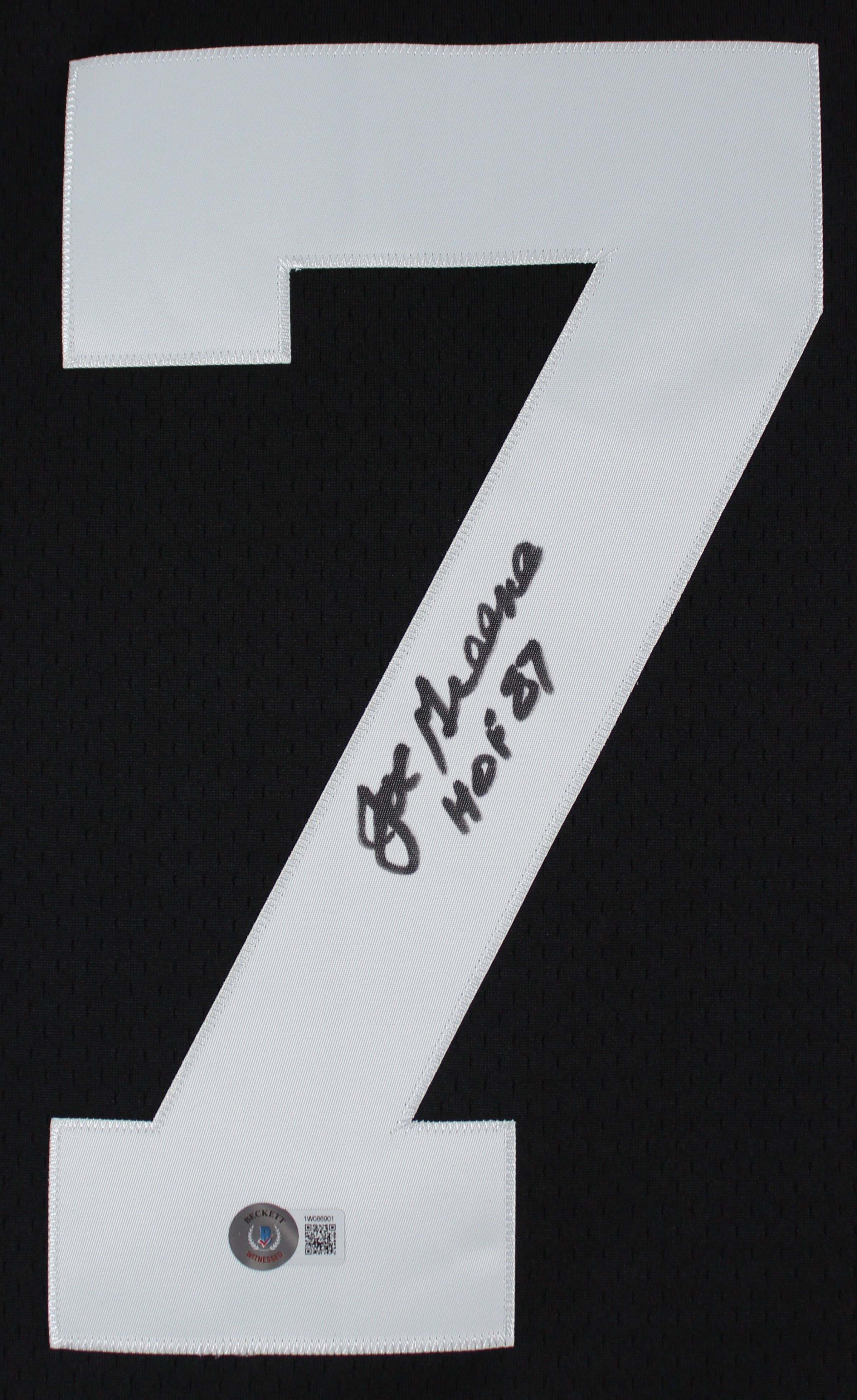 Steelers Joe Greene "HOF 87" Signed Black M&N 1976 TB Jersey BAS Witnessed