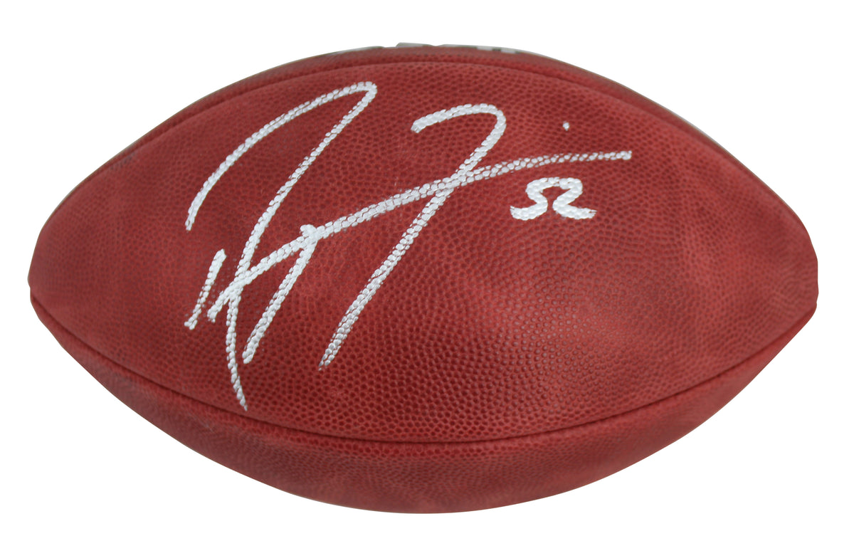 Ravens Ray Lewis Signed Official SB XLVII Logo NFL Football BAS Witnessed