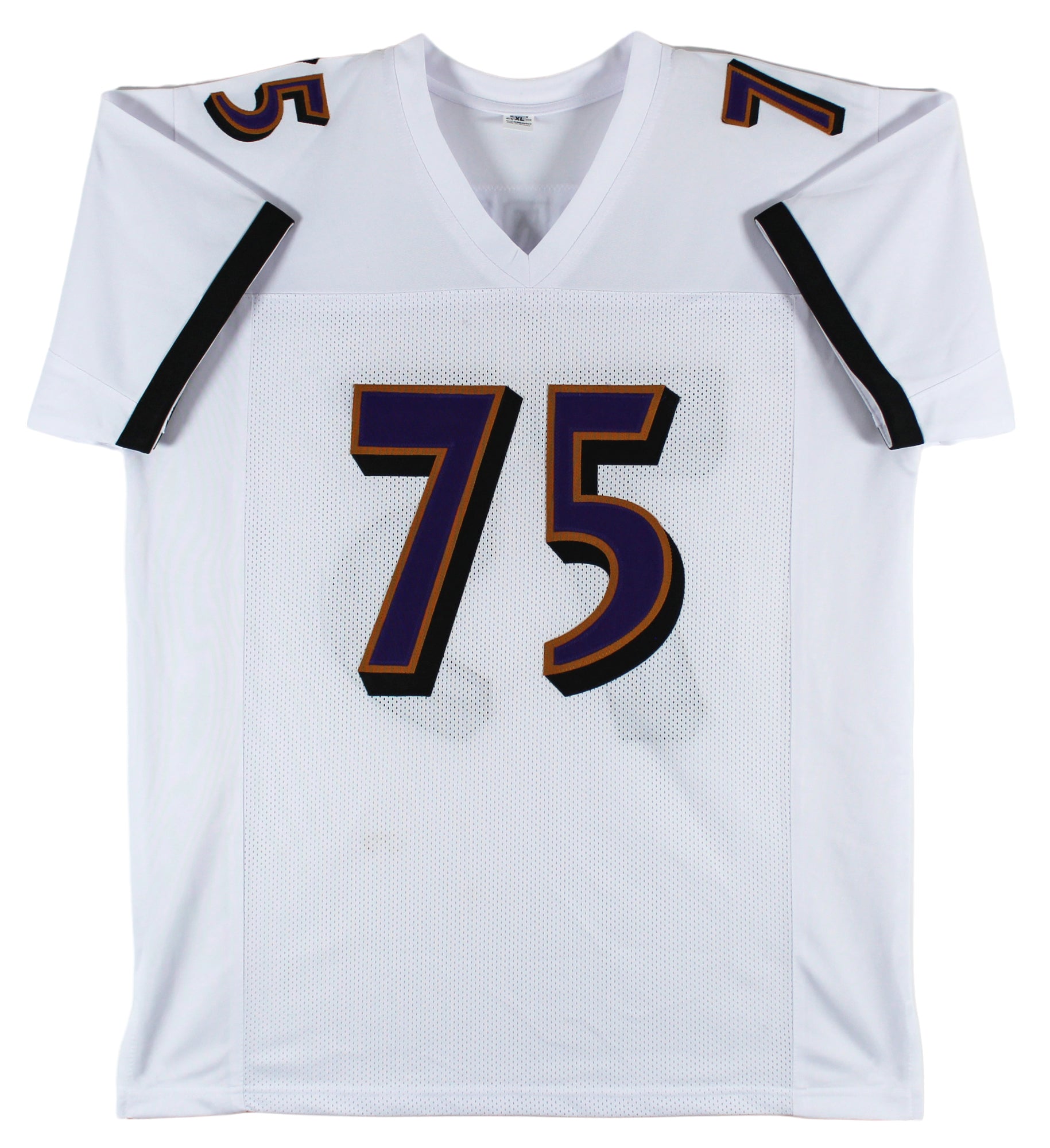 Jonathan Ogden "HOF 13" Authentic Signed White Pro Style Jersey BAS Witnessed