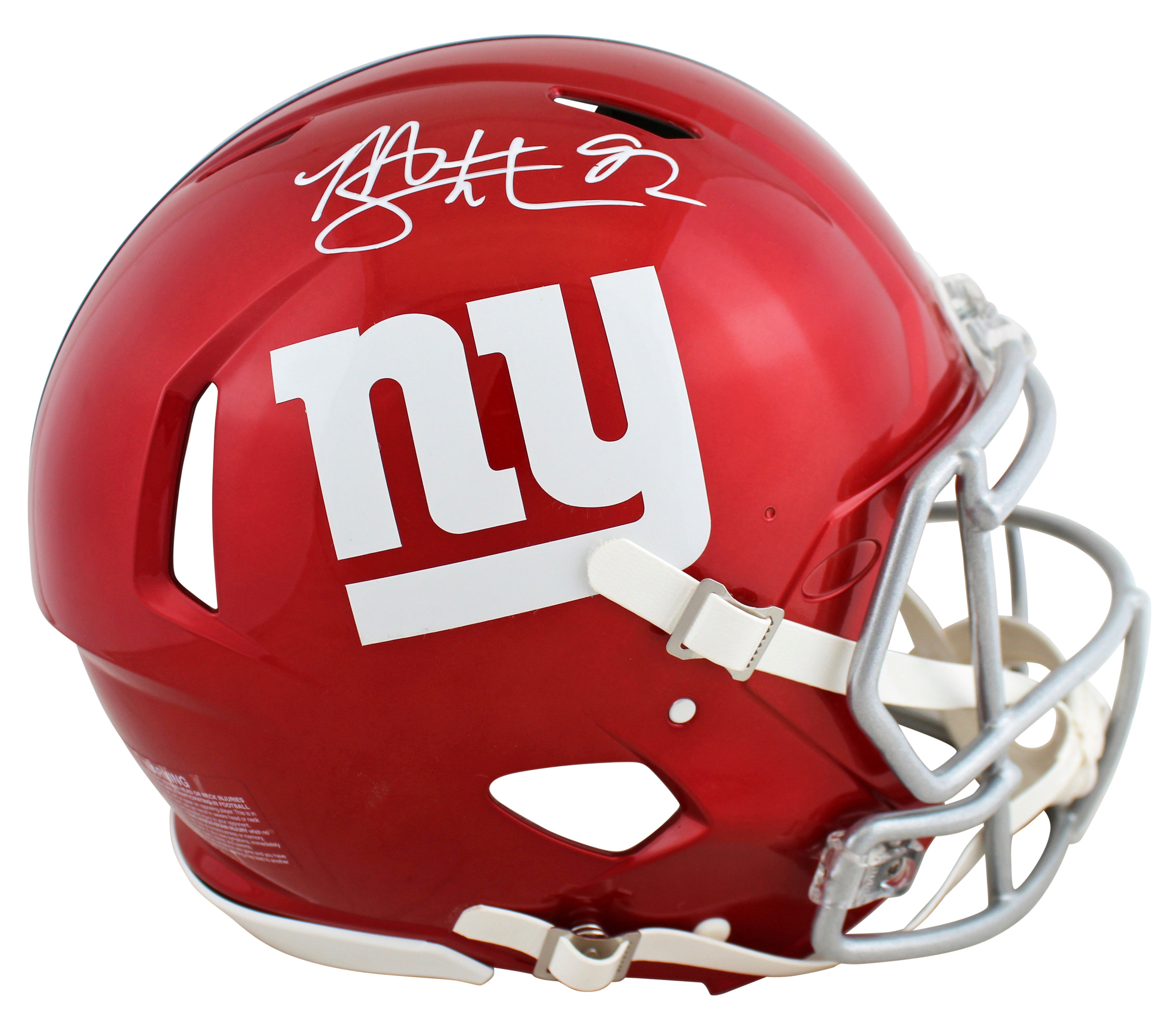 Giants Michael Strahan Signed Flash Full Size Speed Proline Helmet BAS Witnessed