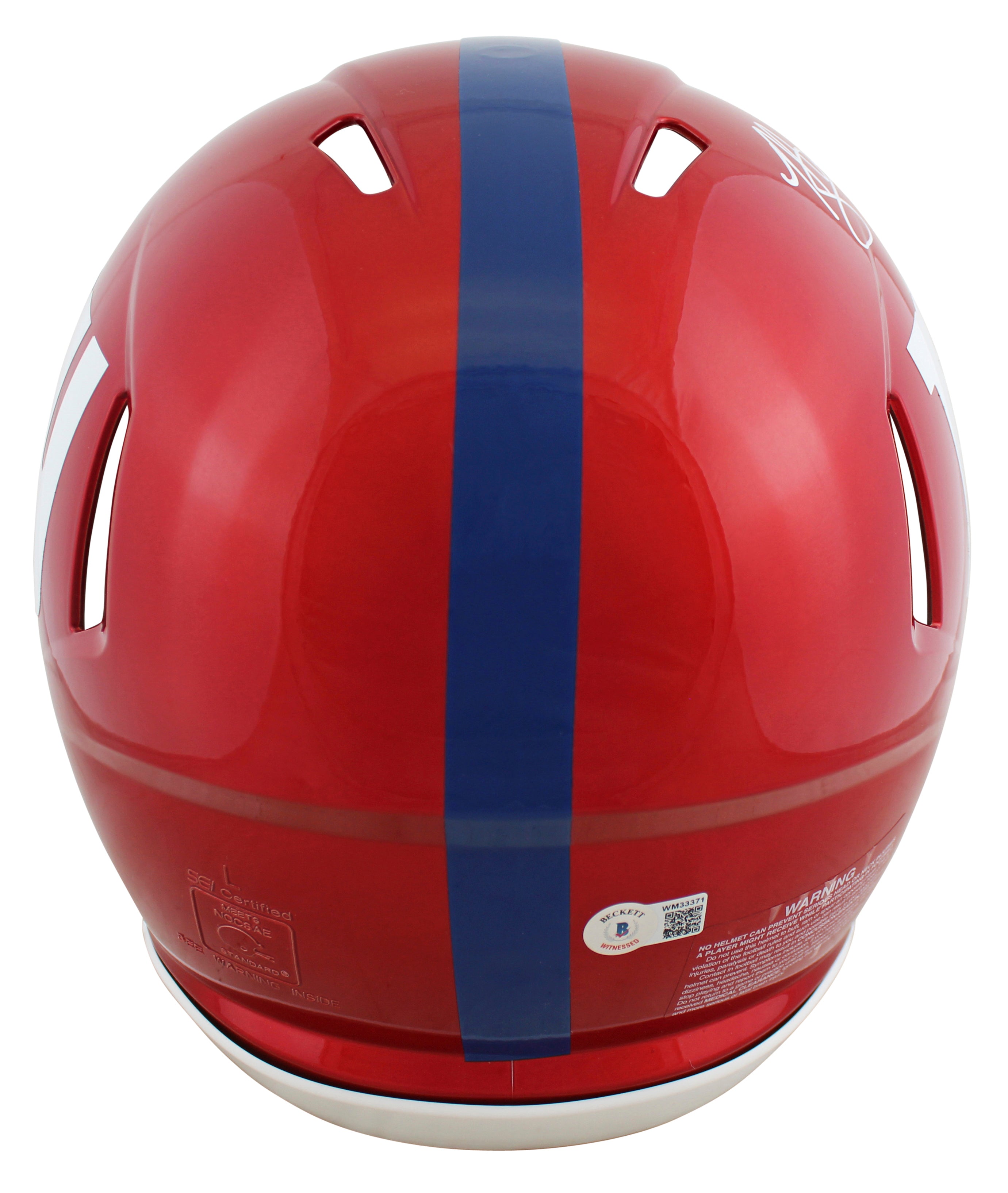 Giants Michael Strahan Signed Flash Full Size Speed Proline Helmet BAS Witnessed