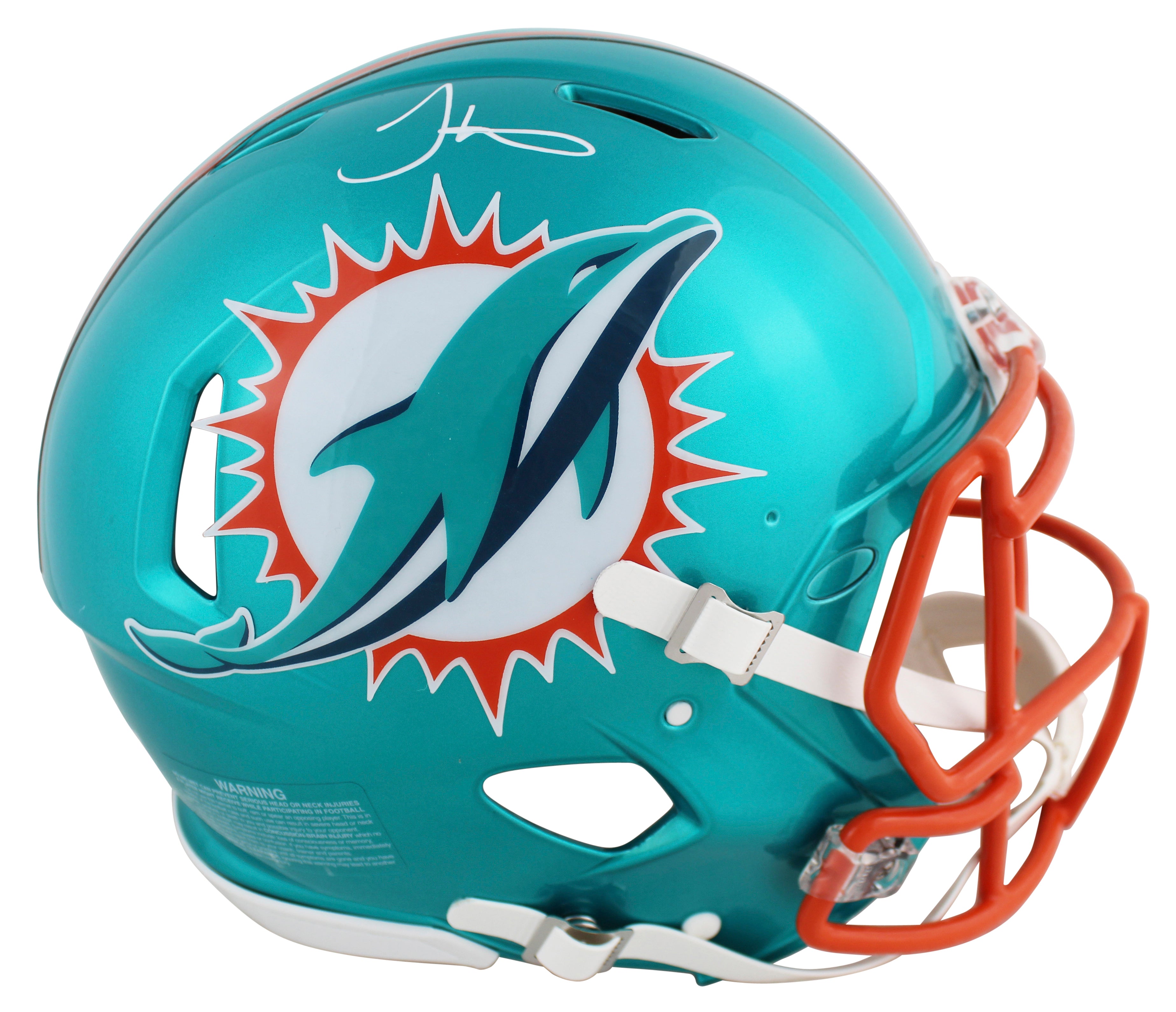 Dolphins Tyreek Hill Signed Flash Full Size Speed Proline Helmet BAS Witnessed