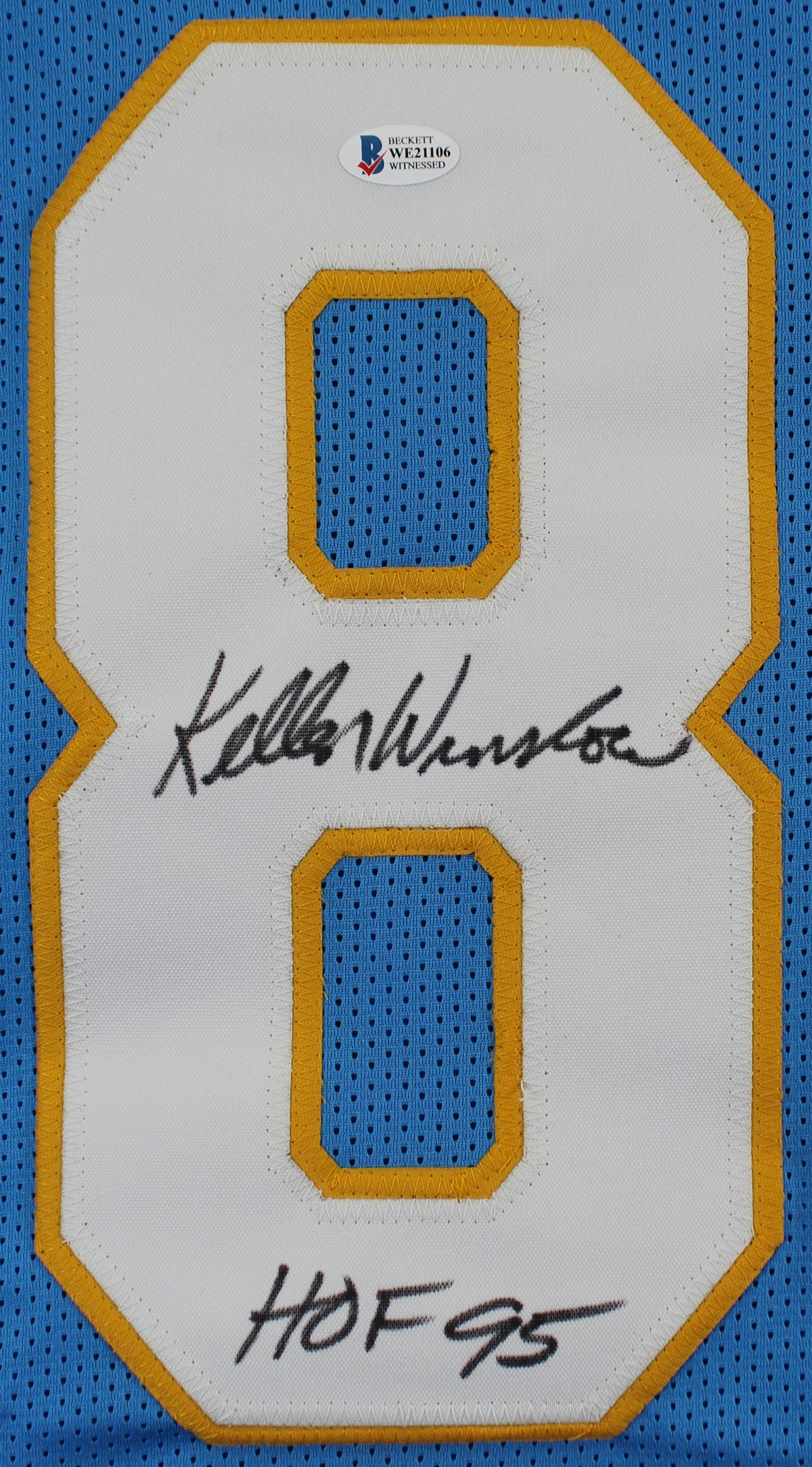 Kellen Winslow "HOF 95" Authentic Signed Powder Blue Pro Style Jersey BAS Wit 2