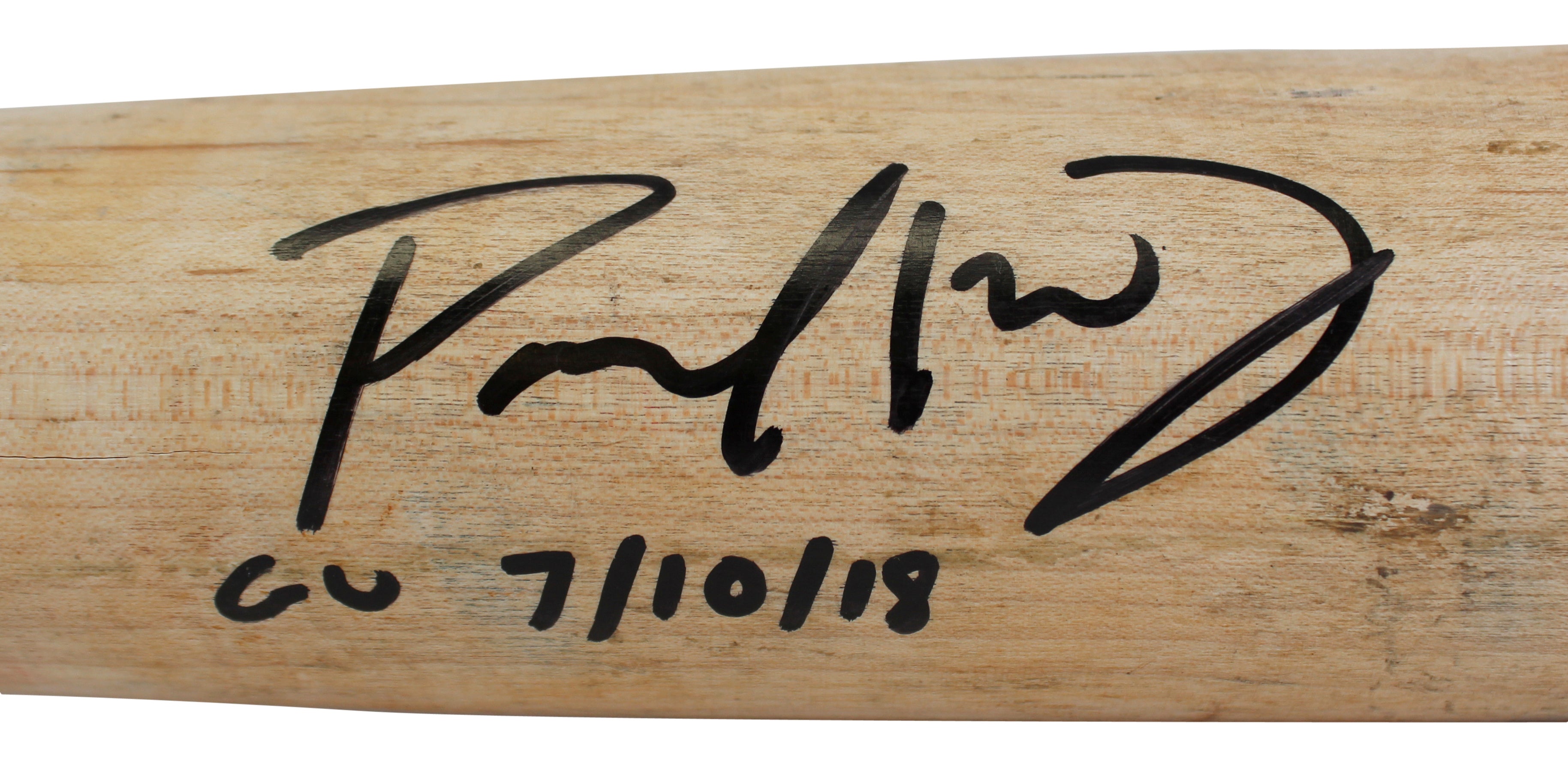 D-Backs Paul Goldschmidt "GU 7/10/18" Signed Game Used Old Hickory Bat MLB & BAS