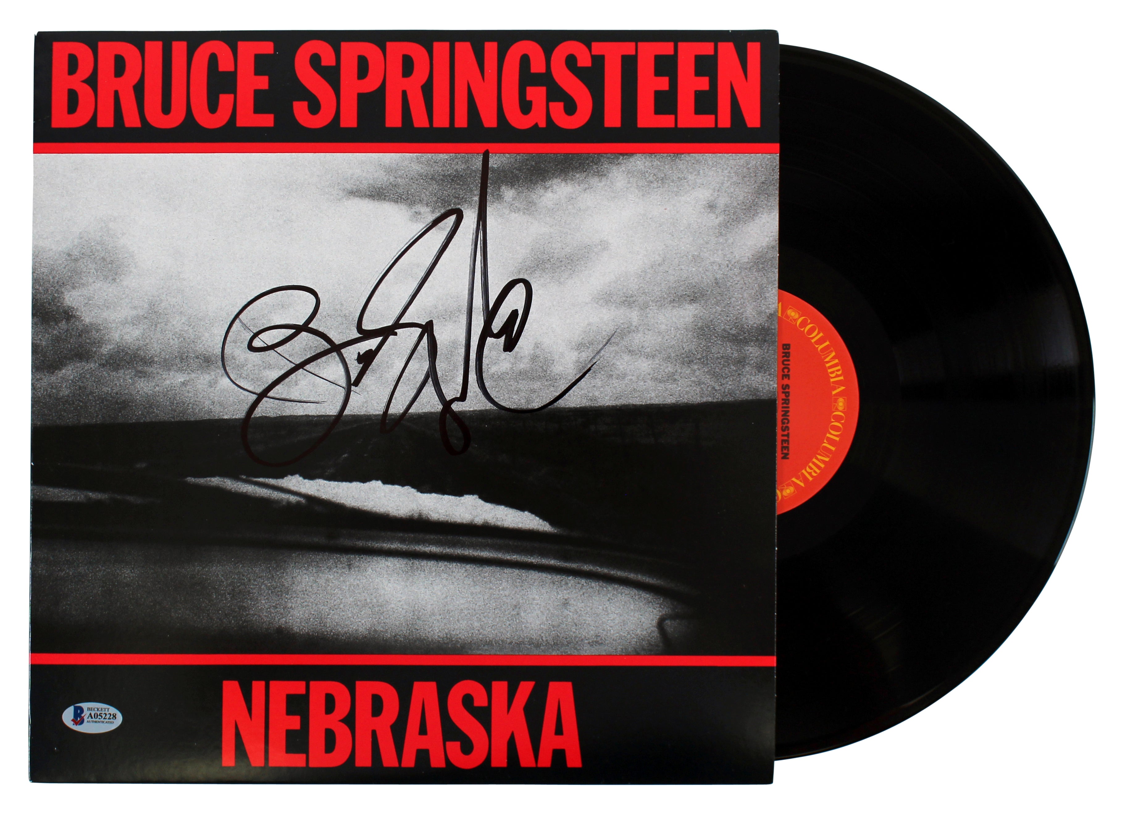 Bruce Springsteen Authentic Signed Nebraska Album Cover W/ Vinyl BAS #A05228