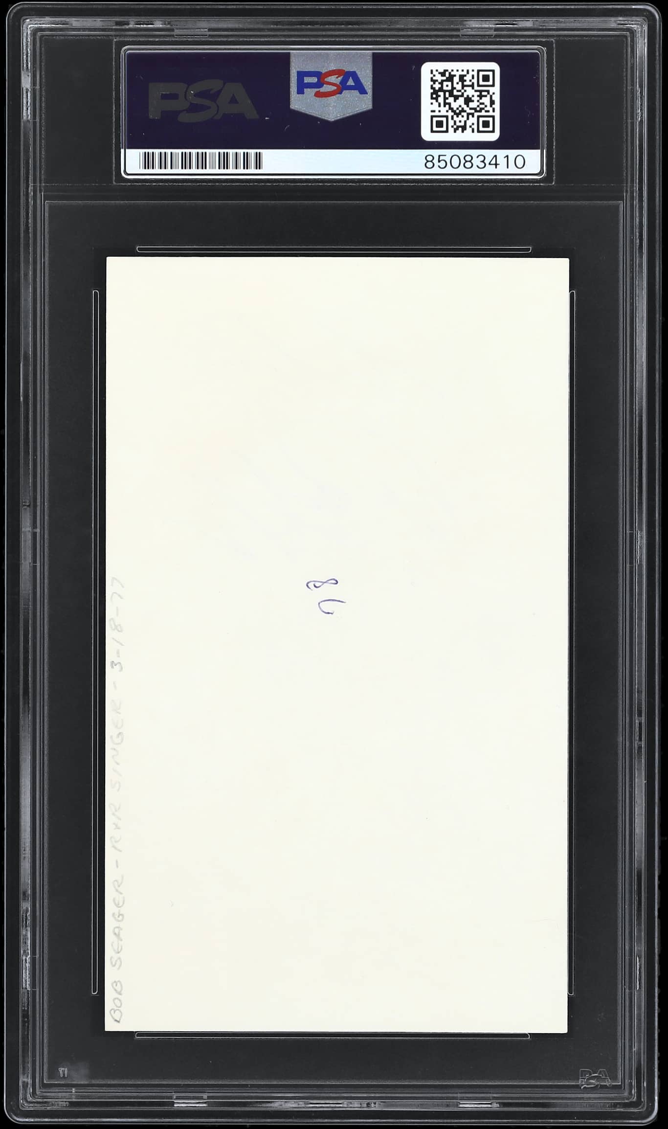 Bob Seger "To Tom" Authentic Signed 3x5 Index Card Autographed PSA/DNA Slabbed