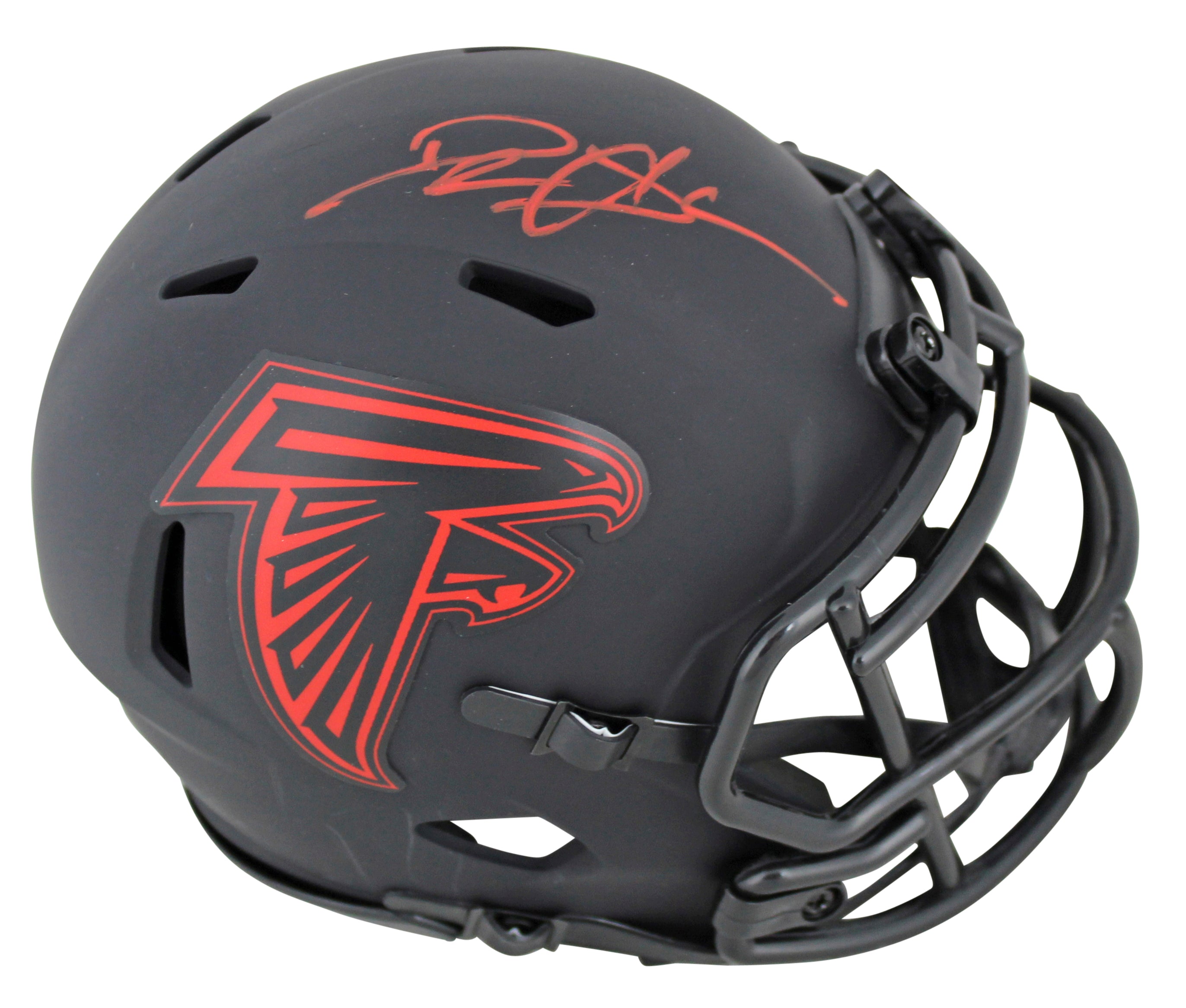 Falcons Deion Sanders Authentic Signed Eclipse Speed Mini Helmet BAS Witnessed