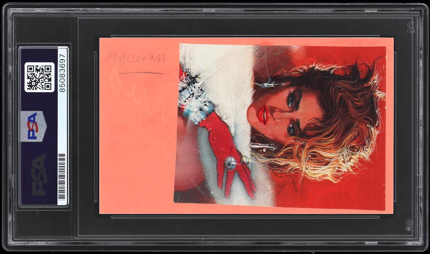 Madonna "Love" Authentic Signed 3x5 Index Card Auto Graded 10! PSA/DNA Slabbed