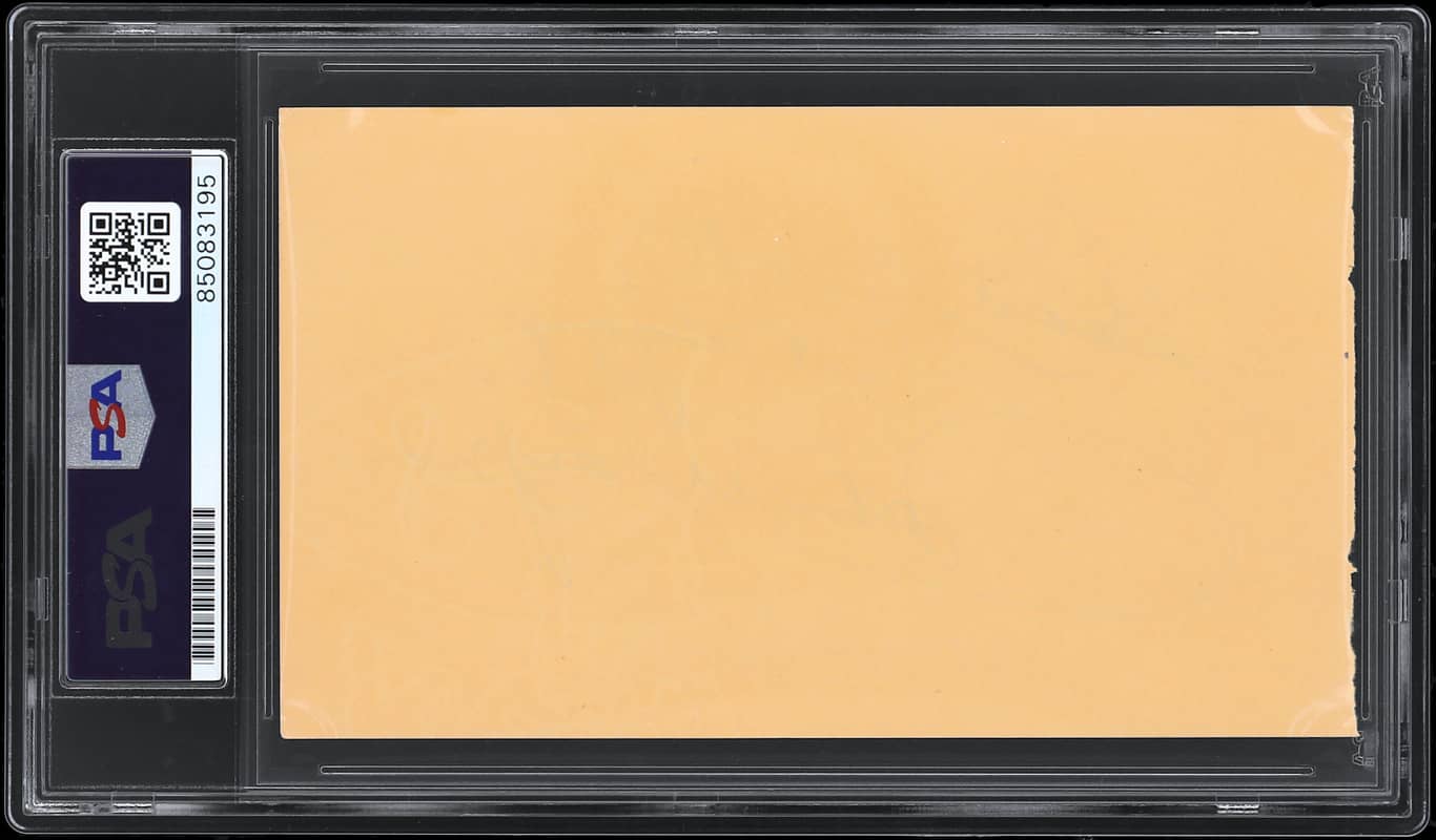John Wayne "Good Luck Peggy" Authentic Signed 3x5 Index Card PSA/DNA Slabbed