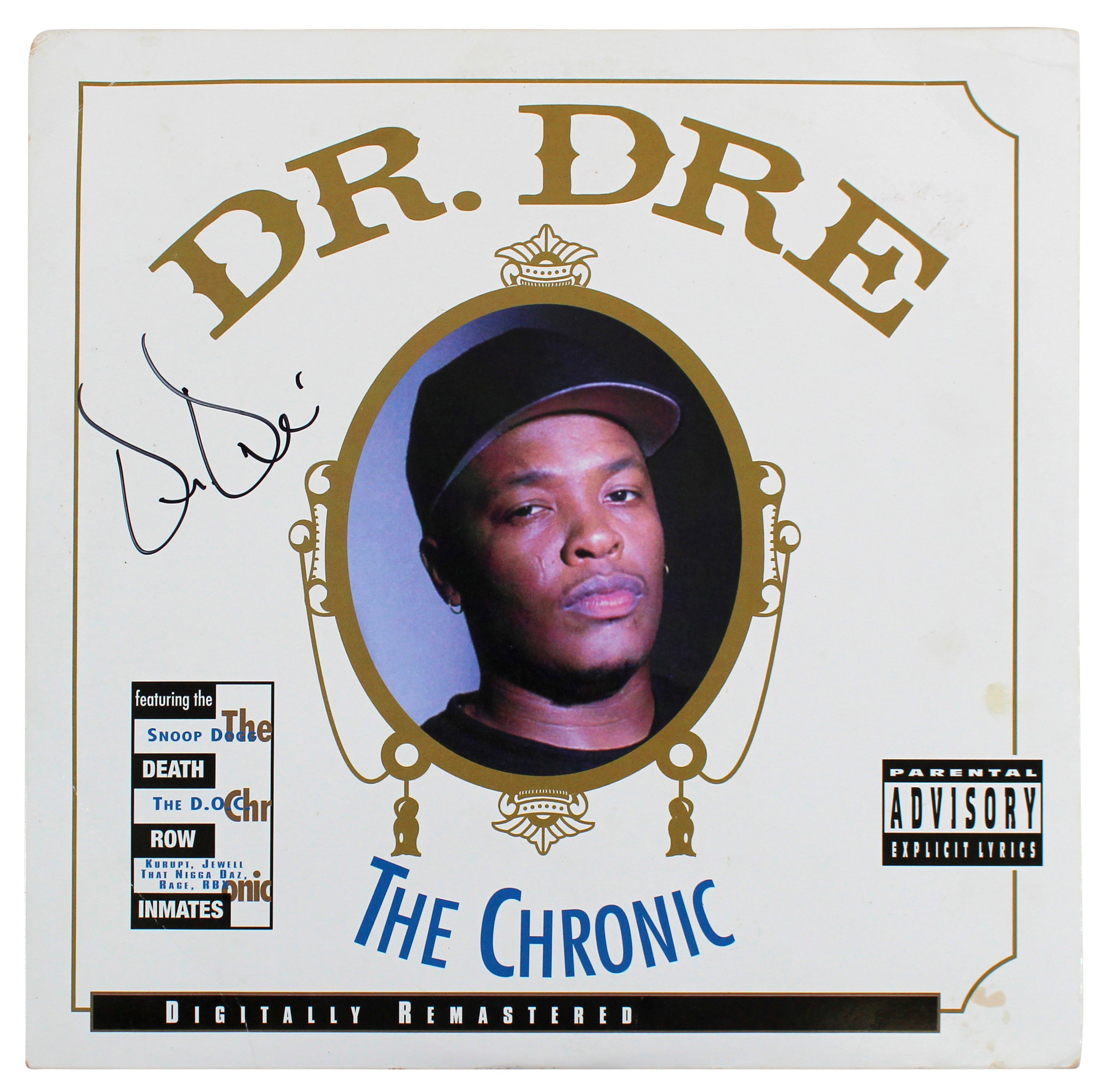 Dr. Dre Authentic Signed The Chronic Album Cover W/ Vinyl BAS #AB12012
