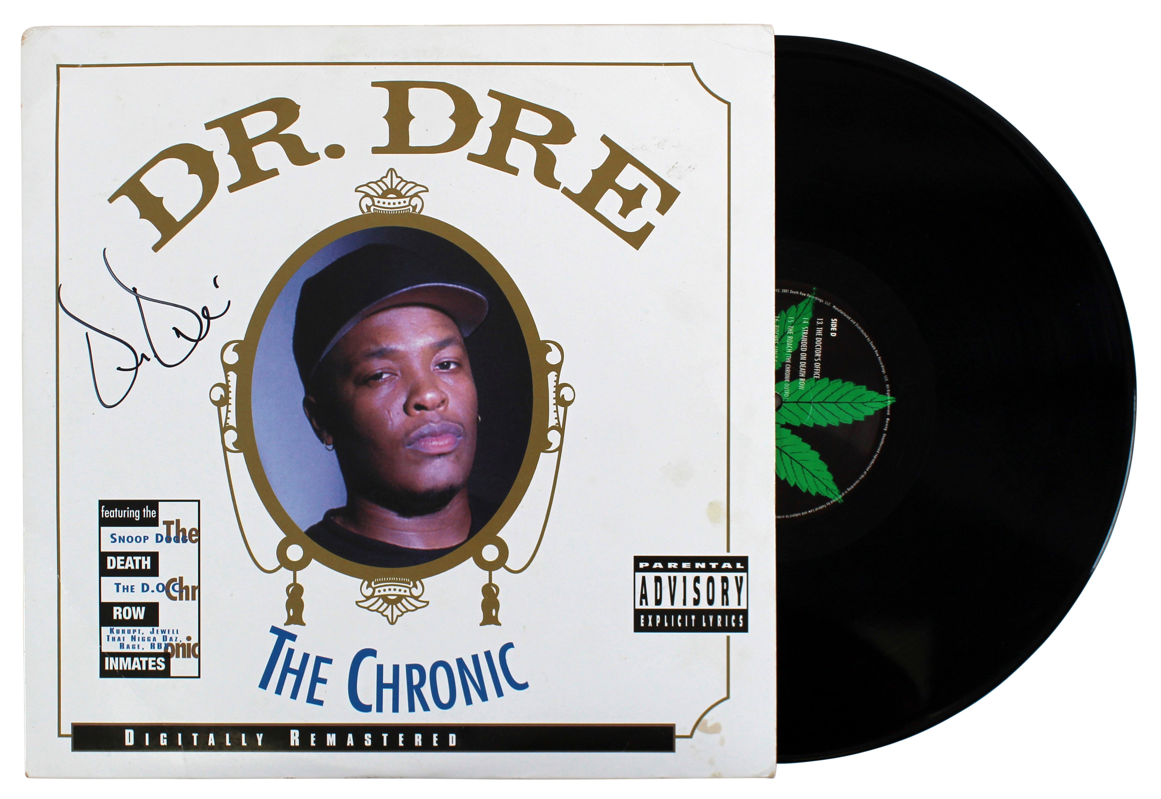 Dr. Dre Authentic Signed The Chronic Album Cover W/ Vinyl BAS #AB12012