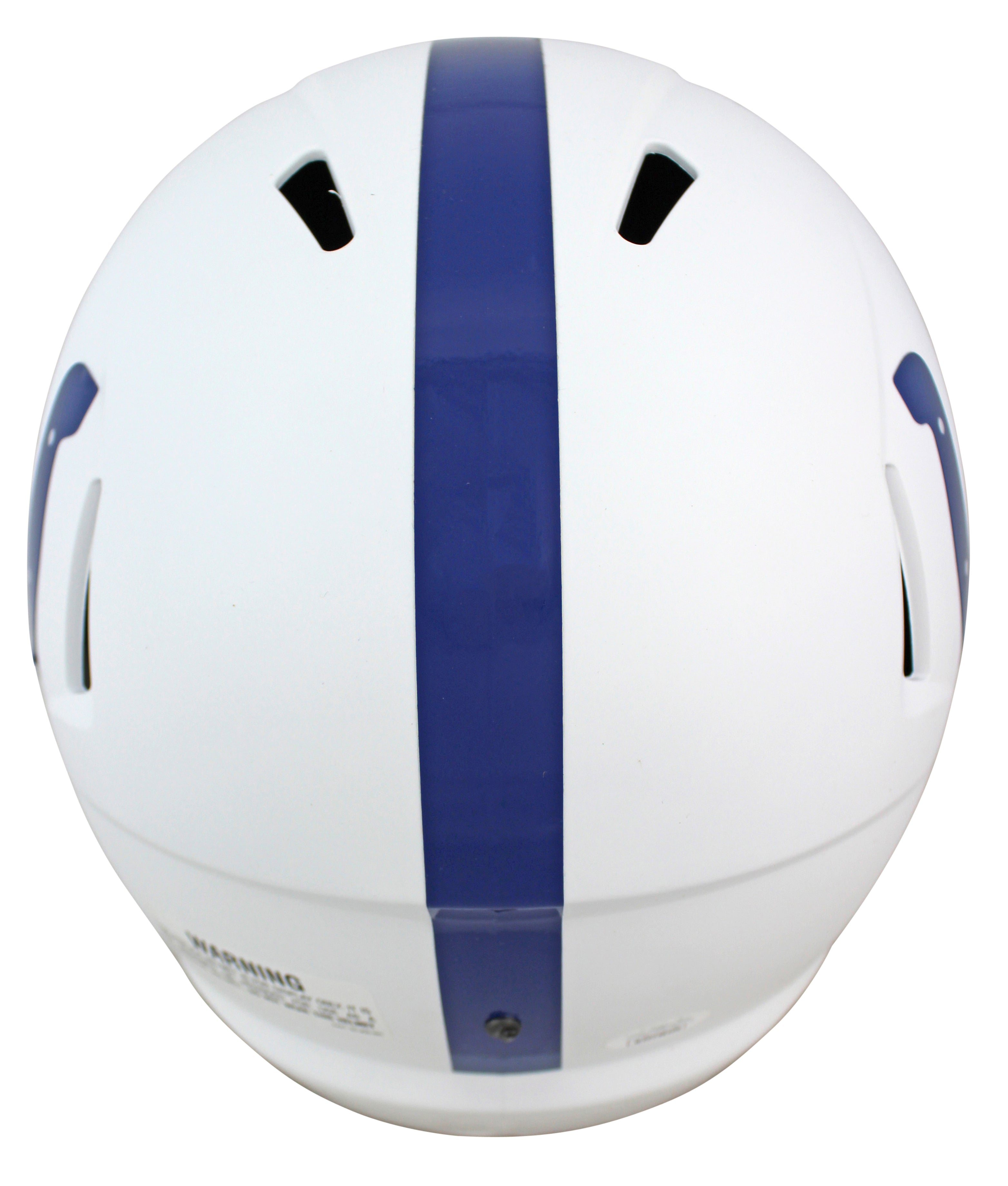 Colts Edgerrin James "HOF" Signed Flat White Full Size Speed Rep Helmet JSA