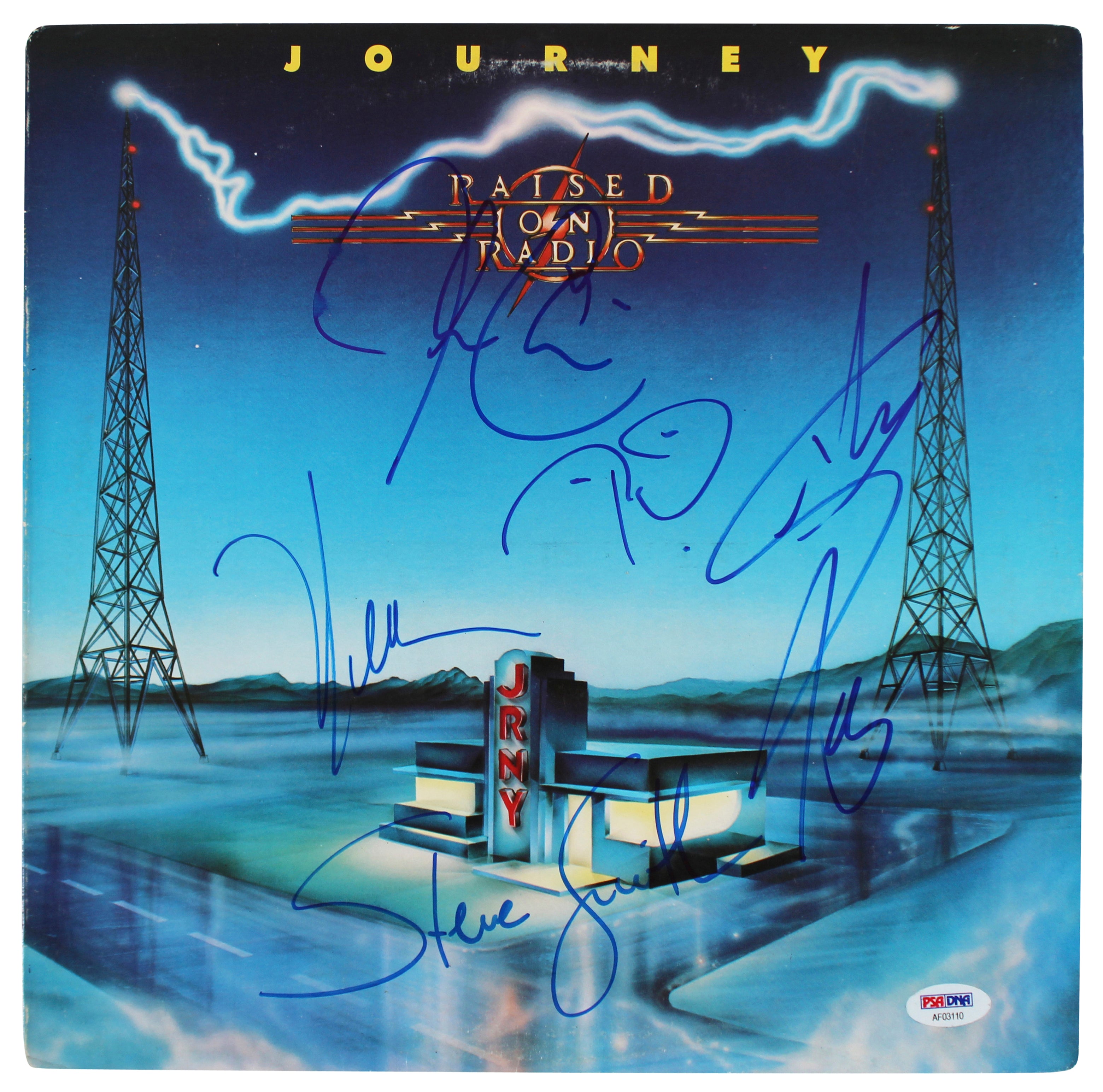 Journey (5) Perry, Schon, Cain, Smith & Valory Signed Album Cover PSA #AF03110