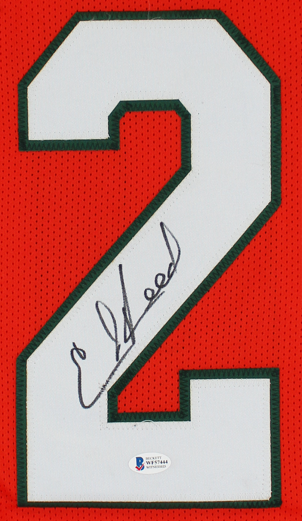 Ed Reed Authentic Signed Orange Pro Style Framed Jersey Autographed BAS Witness
