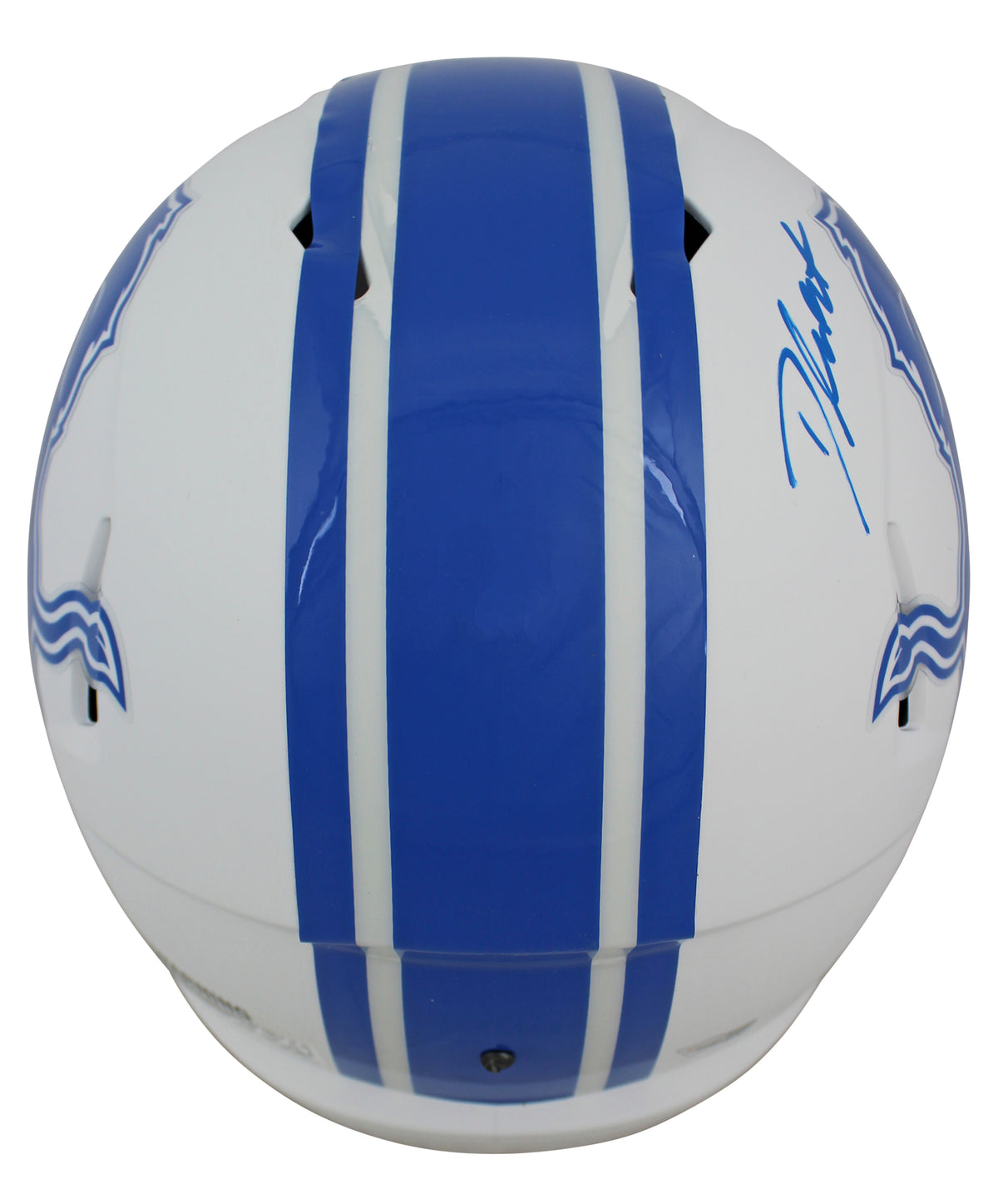 Lions DeAndre Swift Authentic Signed Flat White Full Size Rep Helmet Fanatics