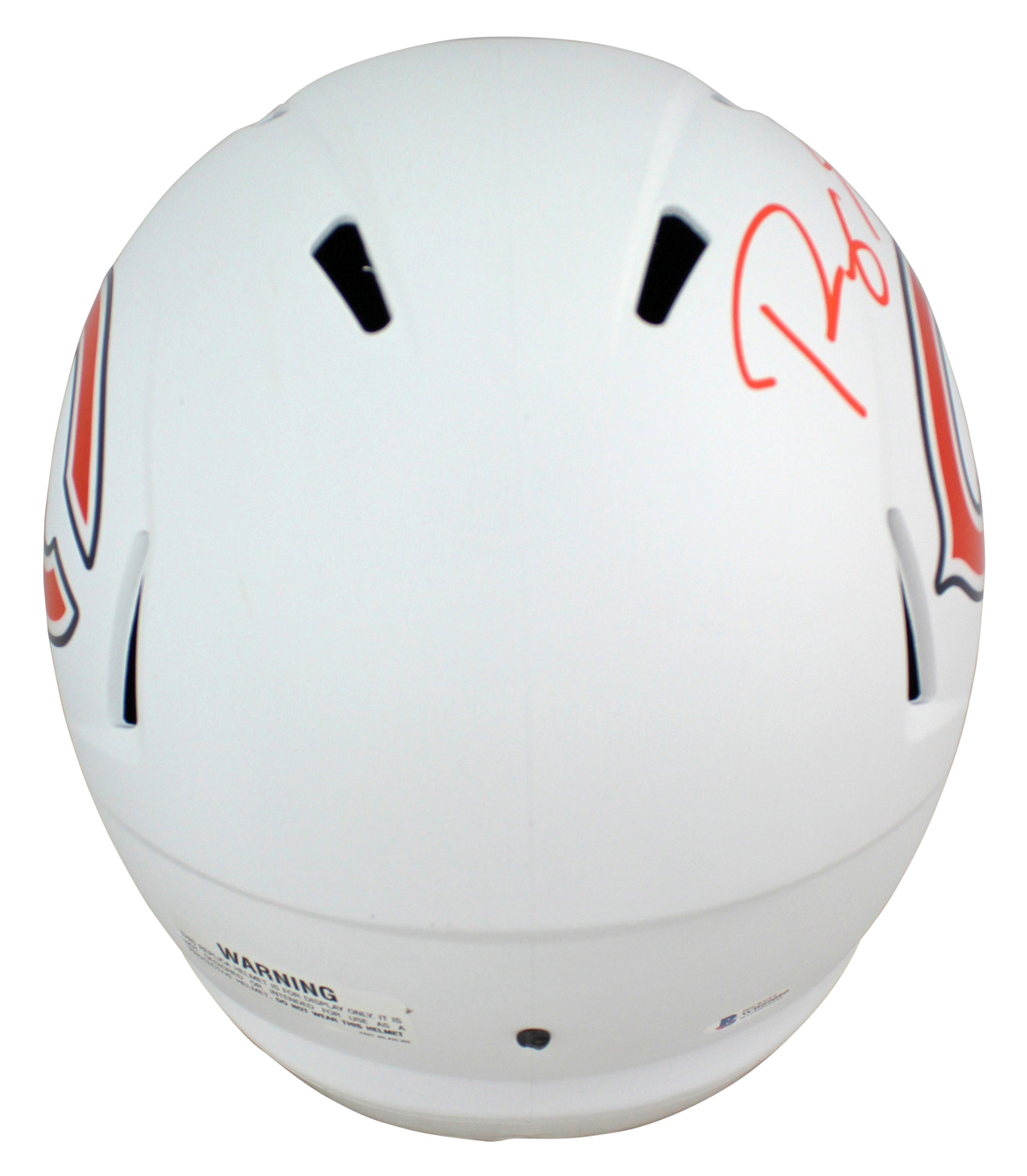 Bears Roquan Smith Authentic Signed Flat White Full Size Speed Rep Helmet BAS