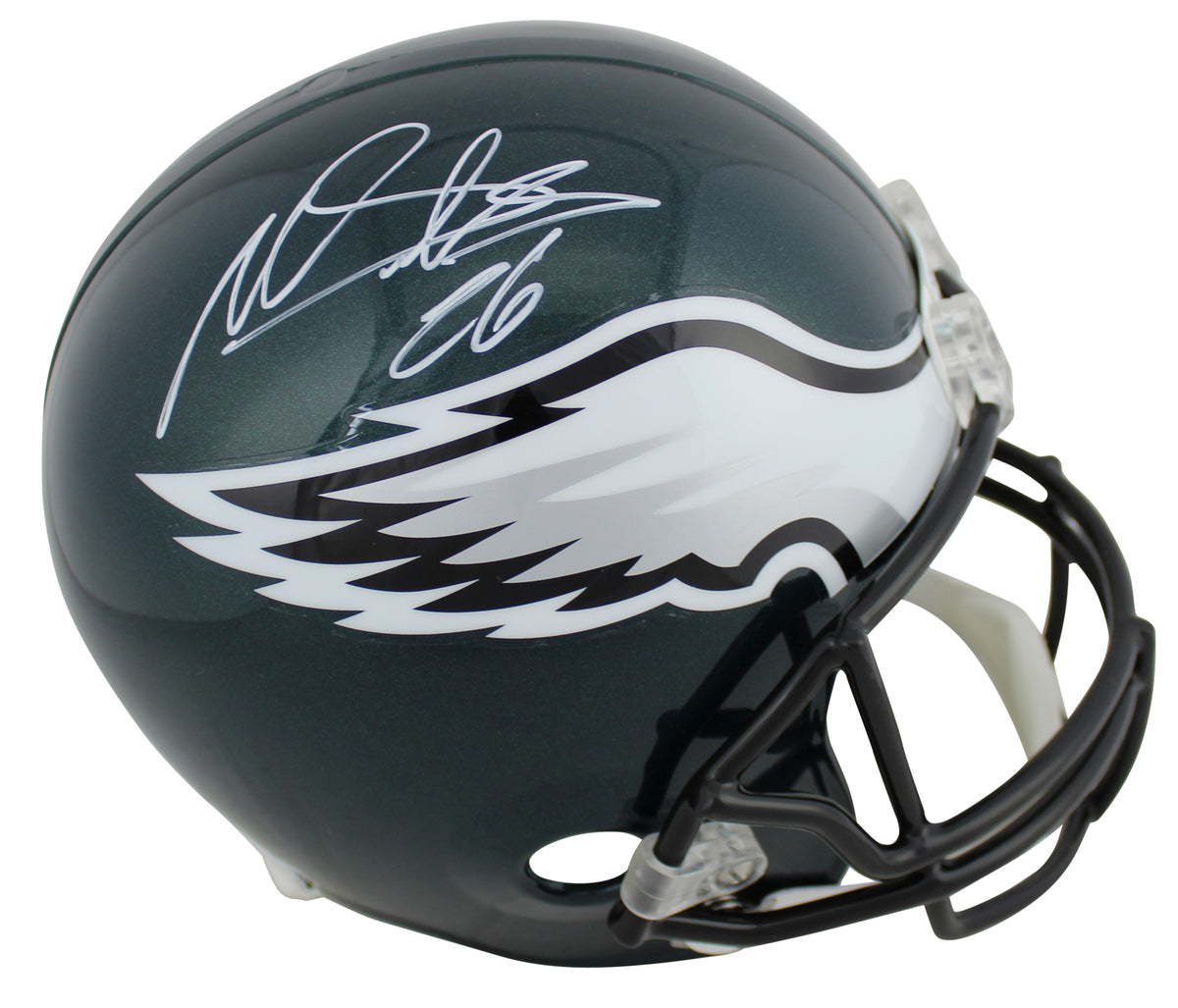 Eagles Miles Sanders Authentic Signed Riddell Full Size Rep Helmet JSA Witness