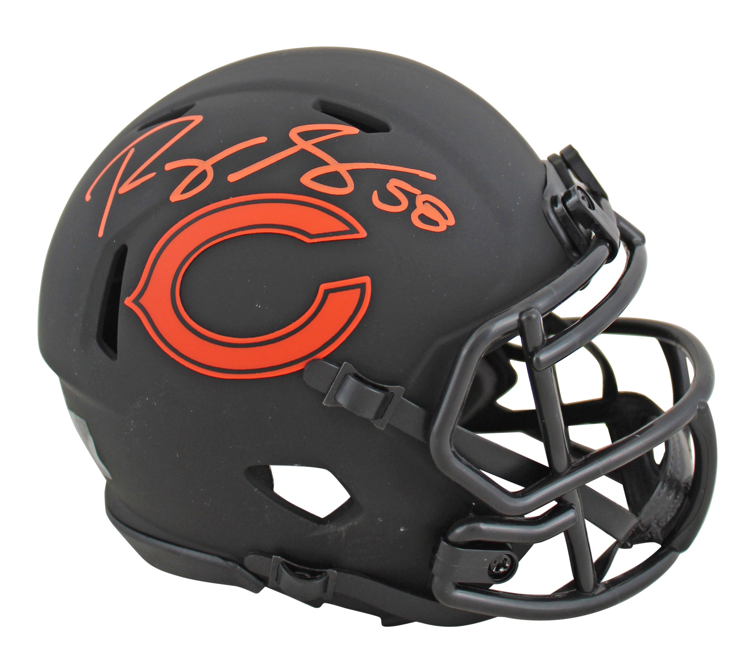 Bears Roquan Smith Authentic Signed Eclipse Speed Mini Helmet BAS Witnessed